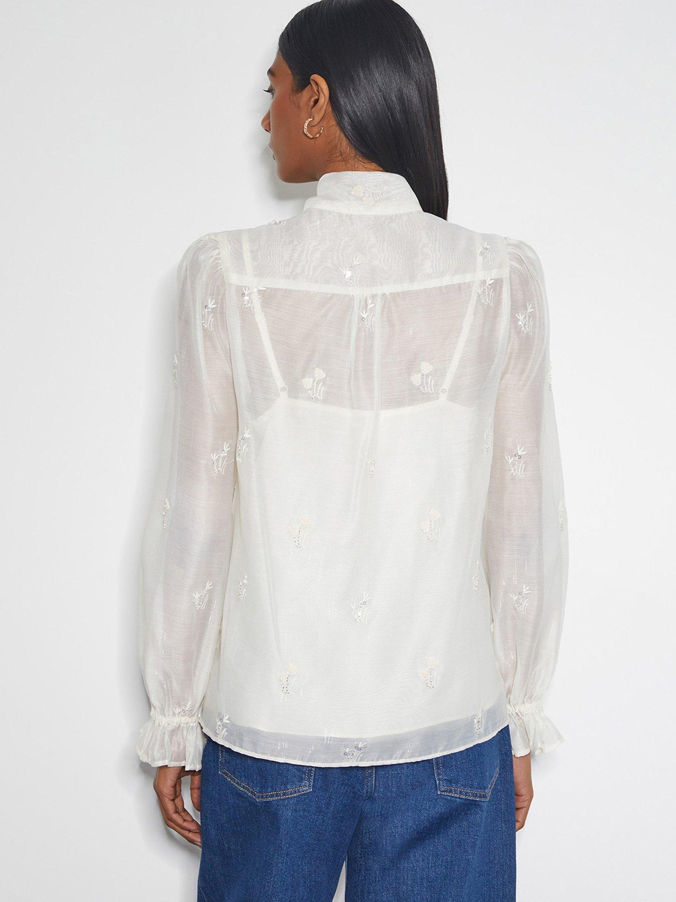 Image 2 of 4 of Monsoon Mae Blouse - Cream