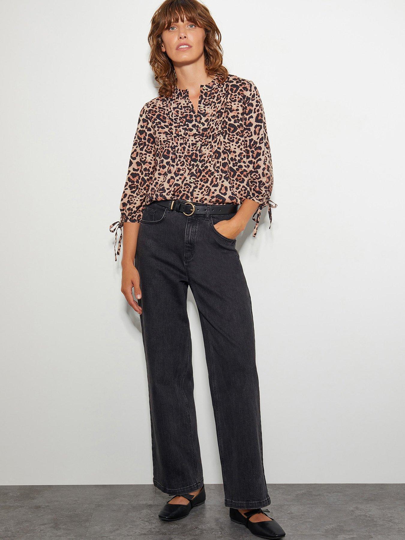 Image 1 of 4 of Monsoon Layla Leopard Top - Brown