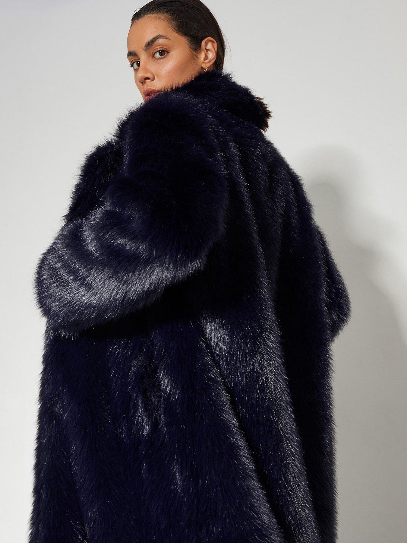 Monsoon Camille Faux Fur Coat Very