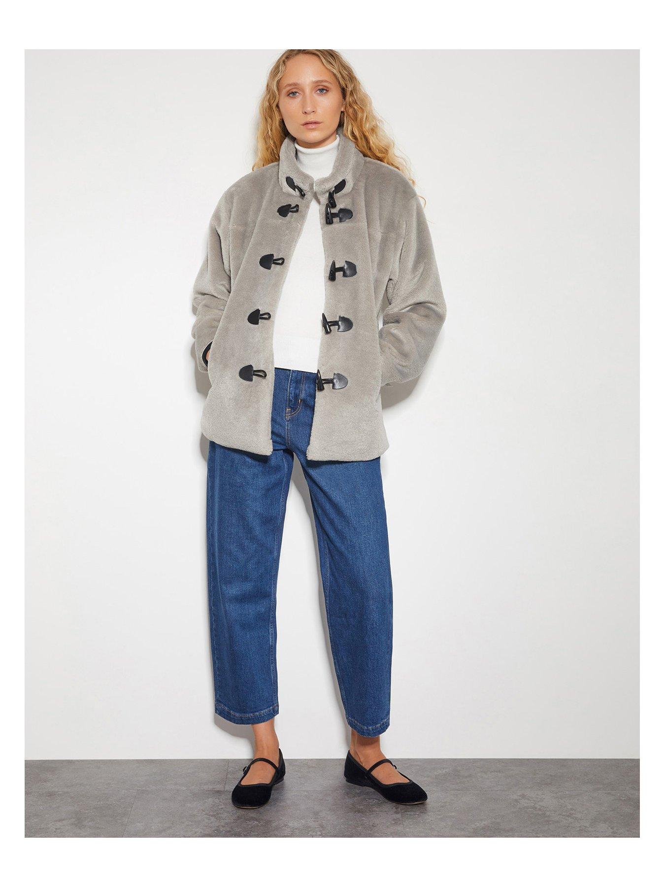 Image 3 of 4 of Monsoon Dakota Faux Fur Duffle Coat - Mink