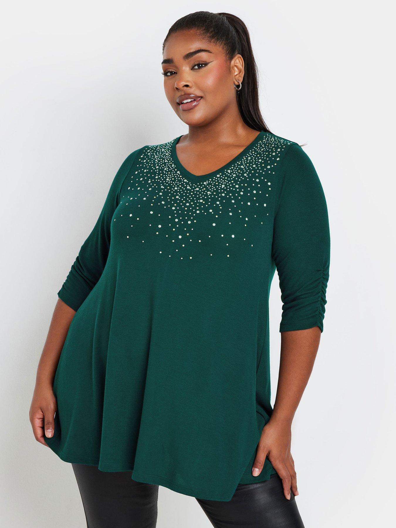 Yours Curve Stud Swing Top