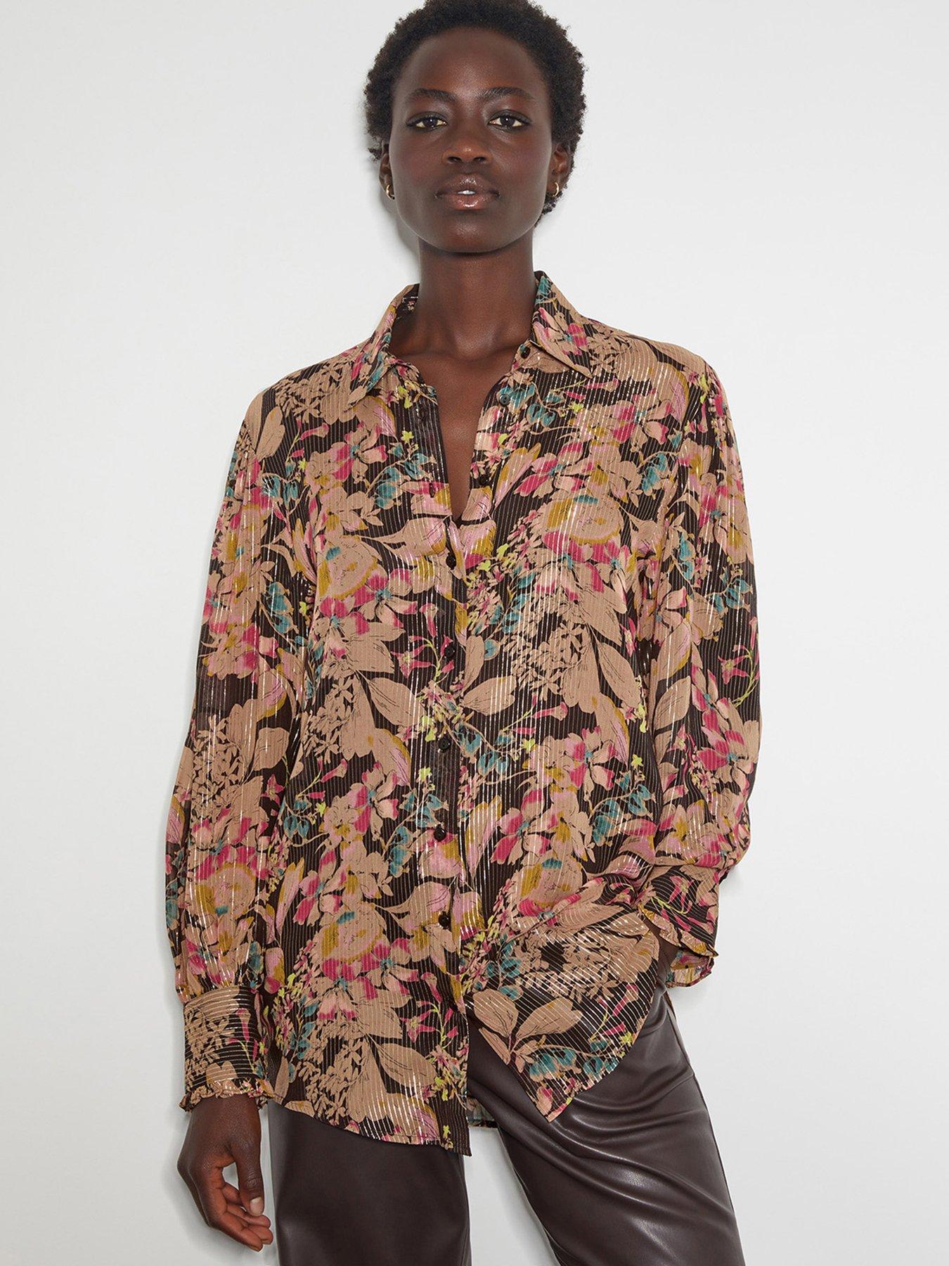 Monsoon Felicity Lurex Shirt Black Very