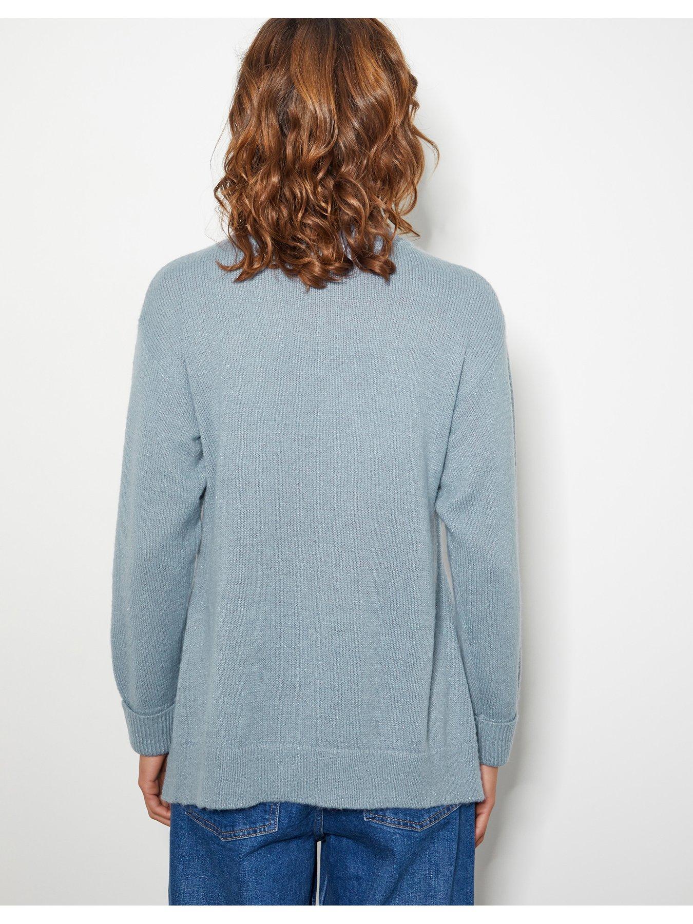 Image 2 of 6 of Monsoon Sara Sequin Jumper - Blue