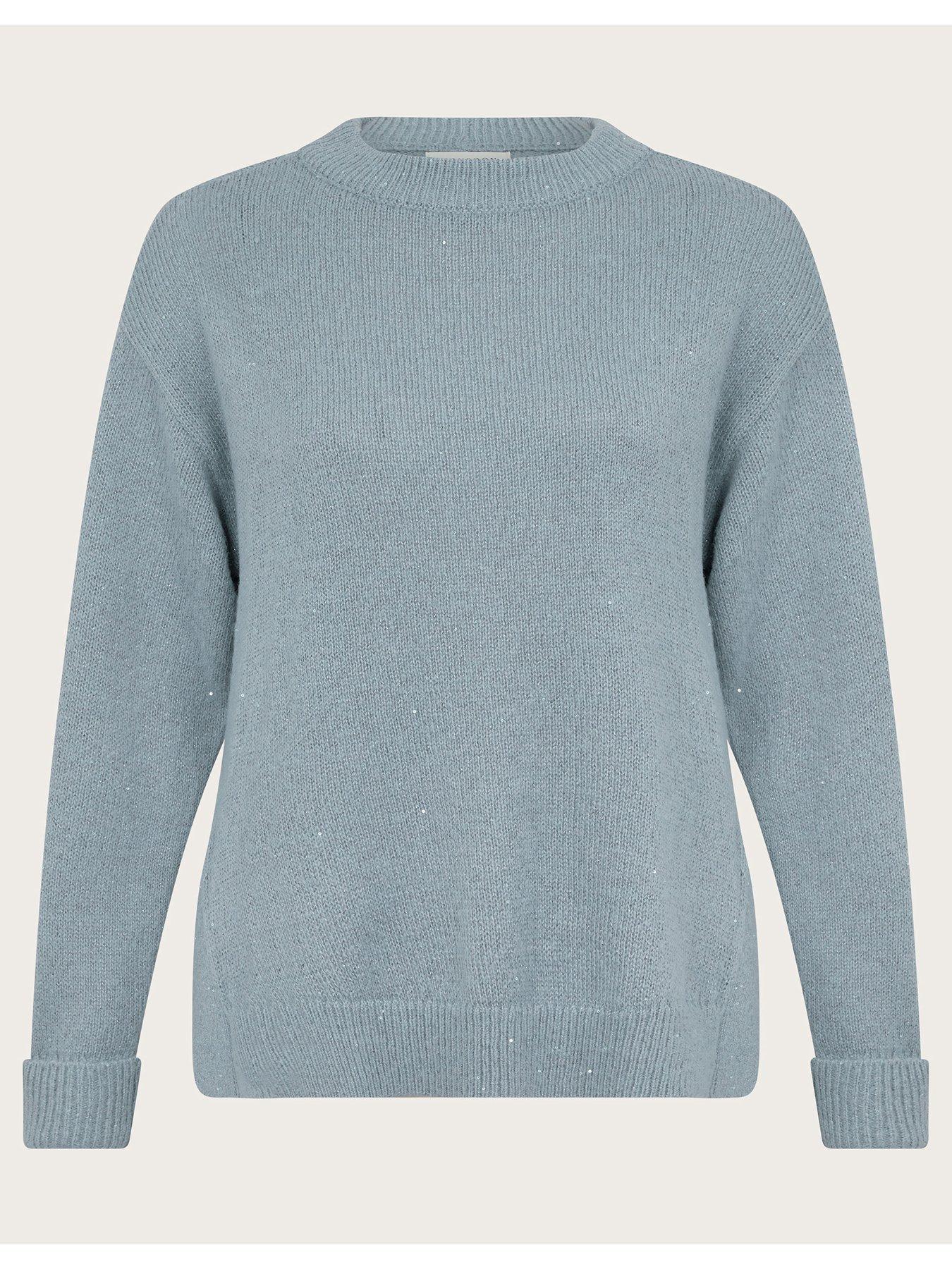 Image 3 of 6 of Monsoon Sara Sequin Jumper - Blue
