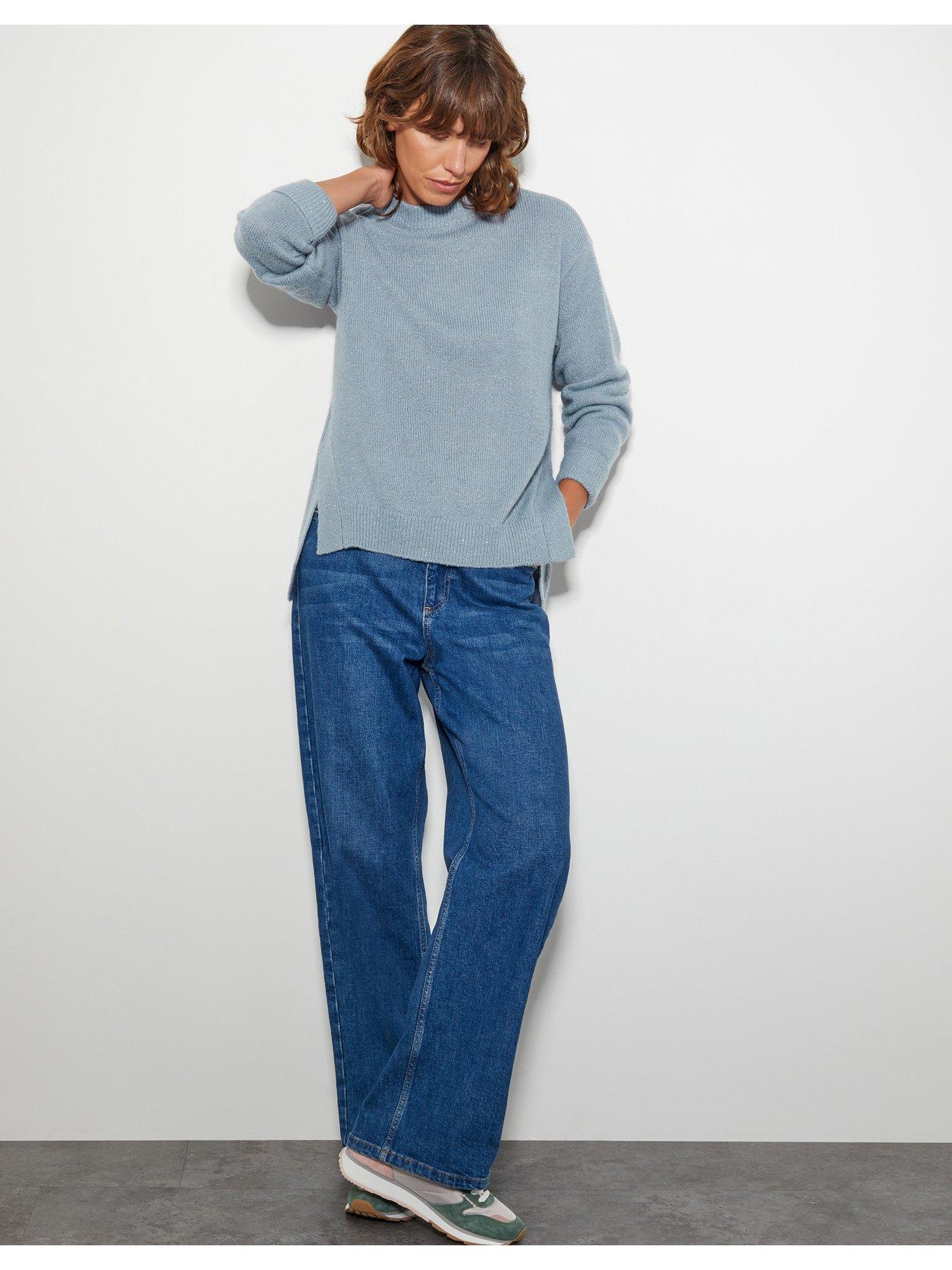 Image 5 of 6 of Monsoon Sara Sequin Jumper - Blue