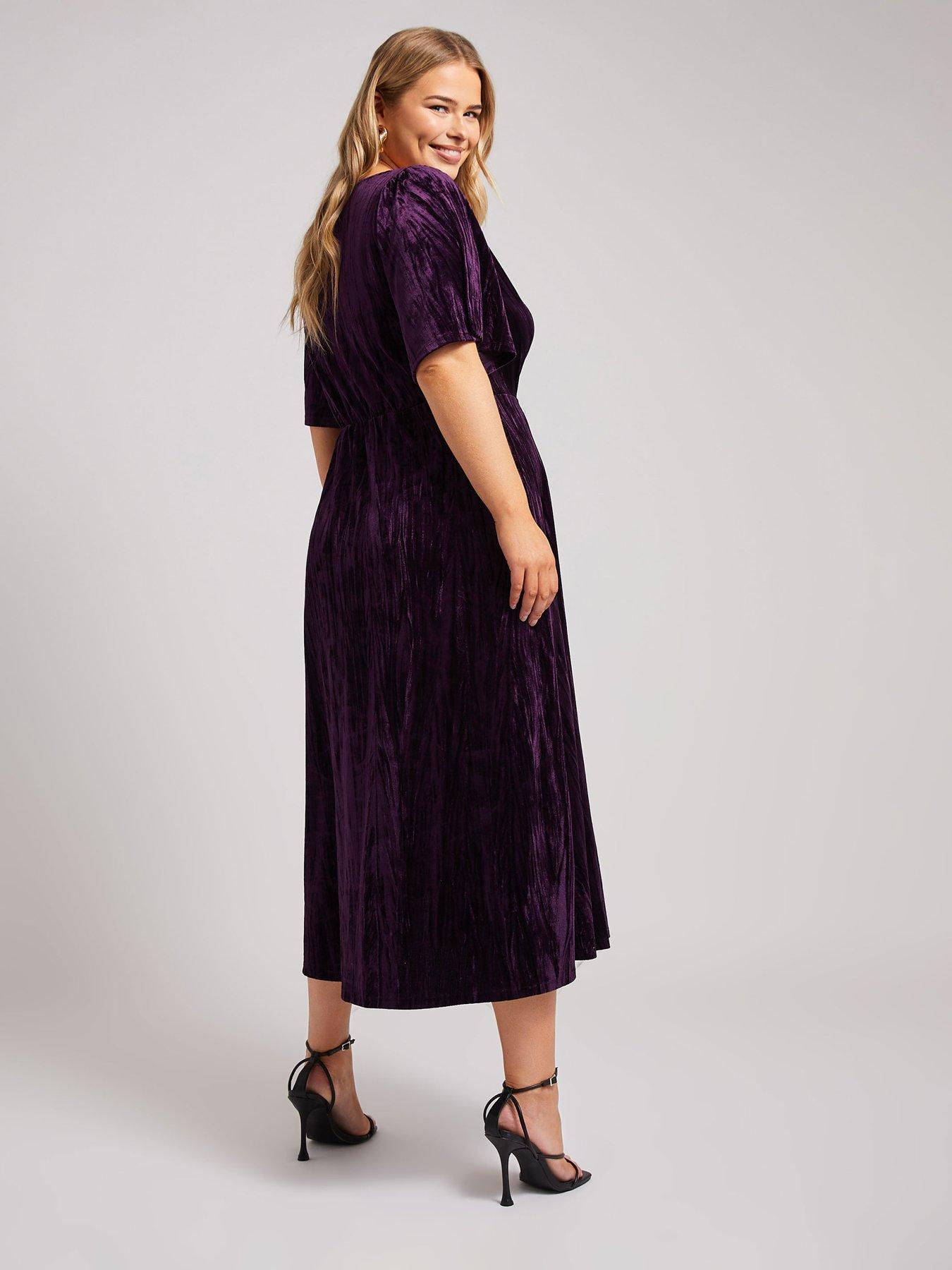 Plus size crushed velvet dress hotsell