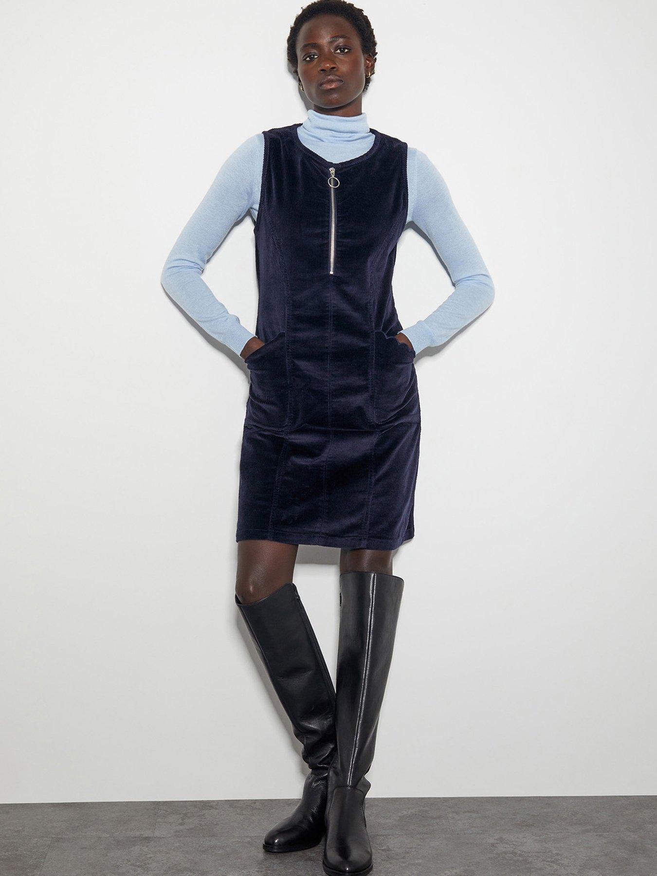 Womens Pinafore Dresses Denim Leather Very