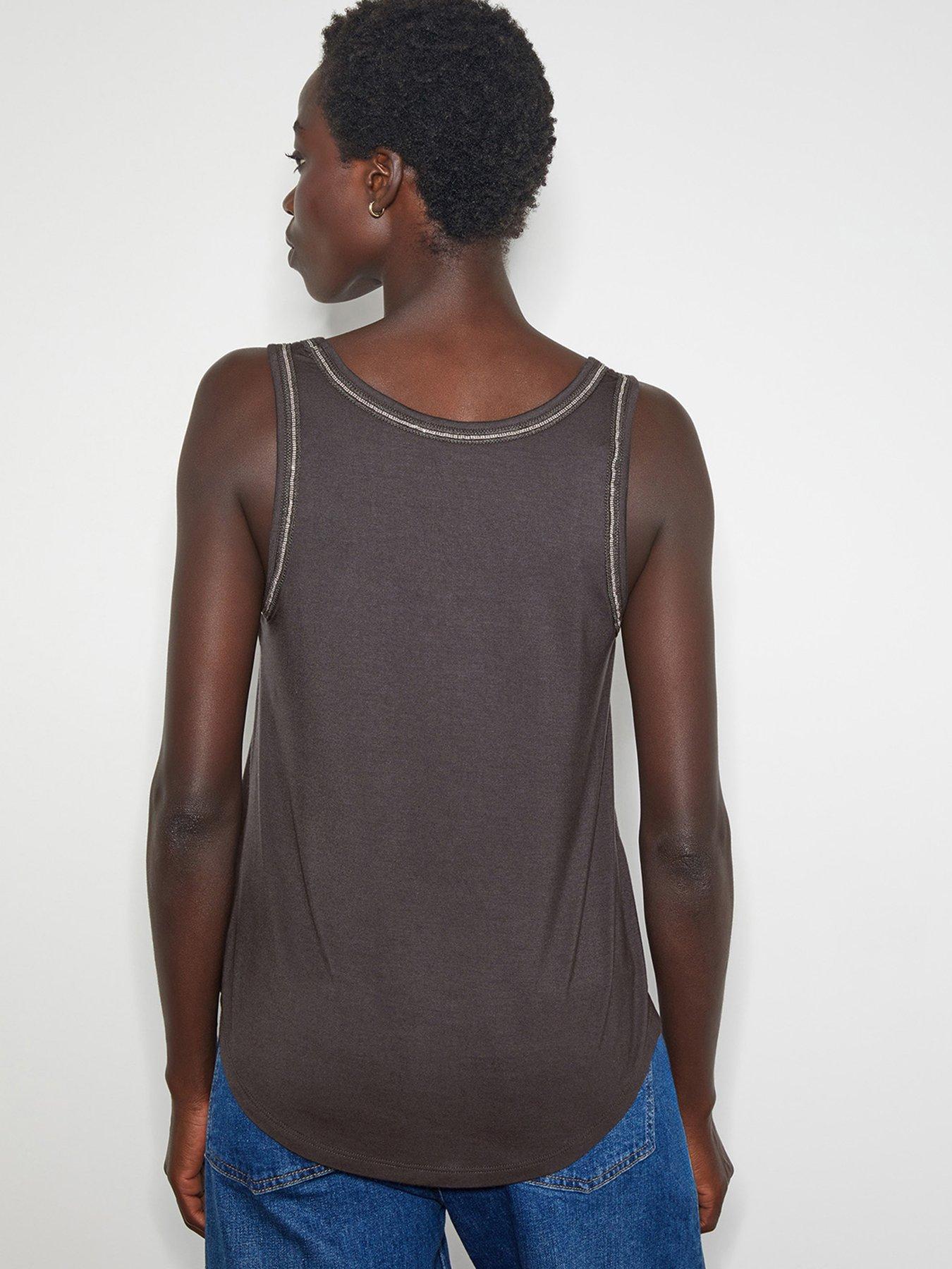 Image 2 of 4 of Monsoon Jess Jersey Cami Charcoal - Grey