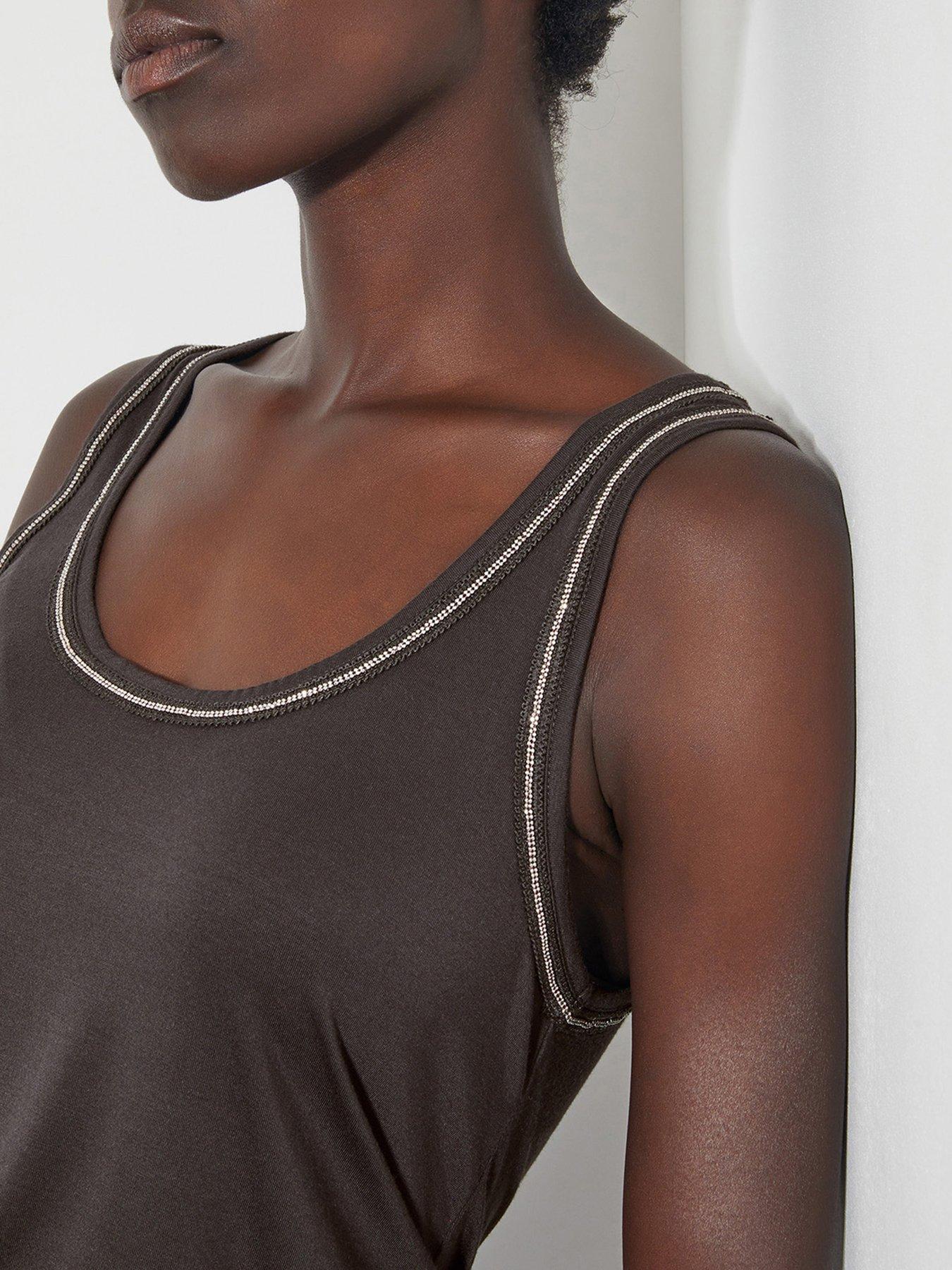Image 4 of 4 of Monsoon Jess Jersey Cami Charcoal - Grey