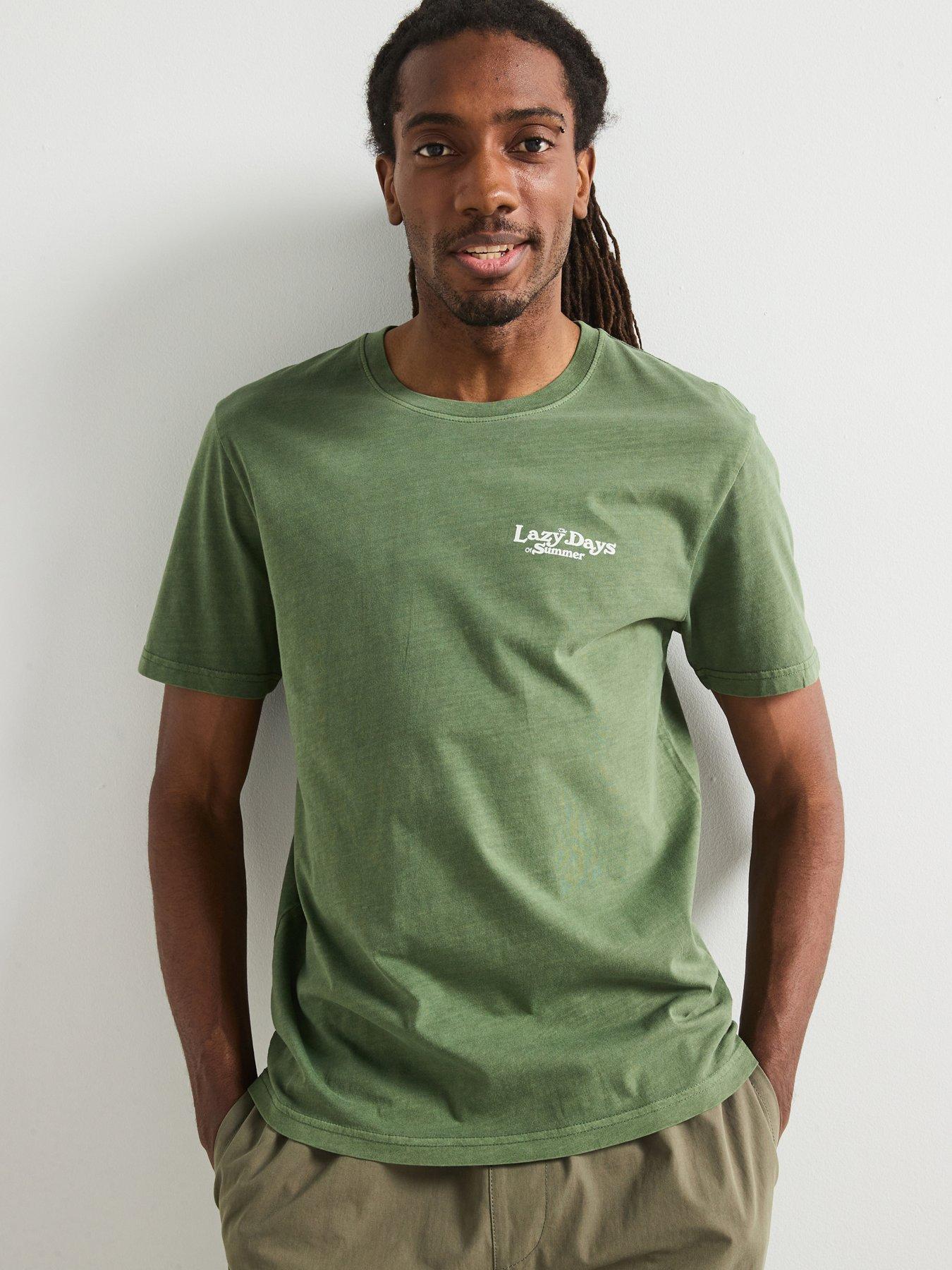 undefined Back And Chest Graphic T-Shirt - Green