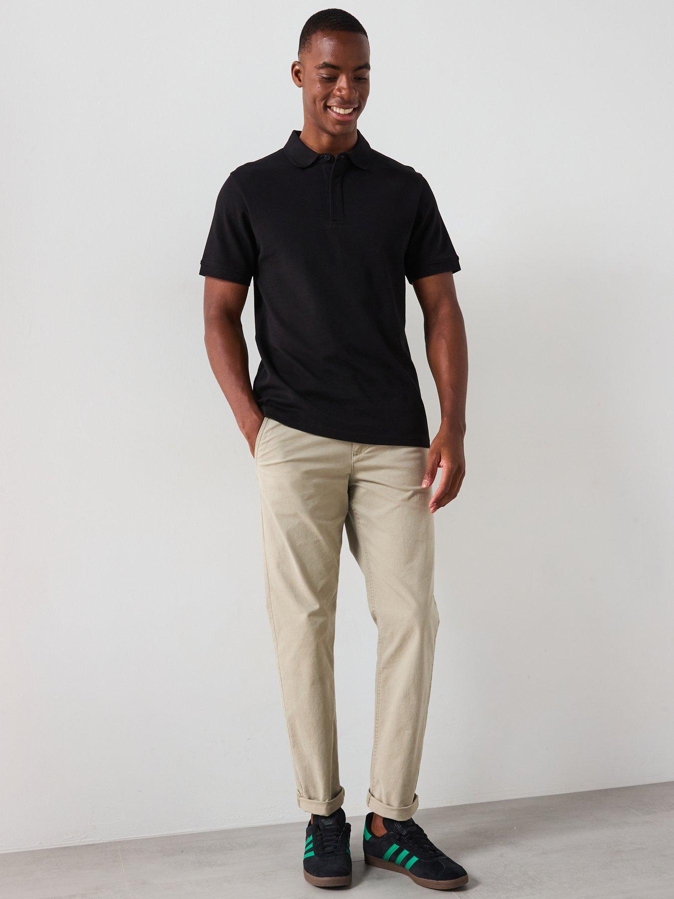Image 3 of 6 of Very Man Interlock Concealed Placket Polo - Black
