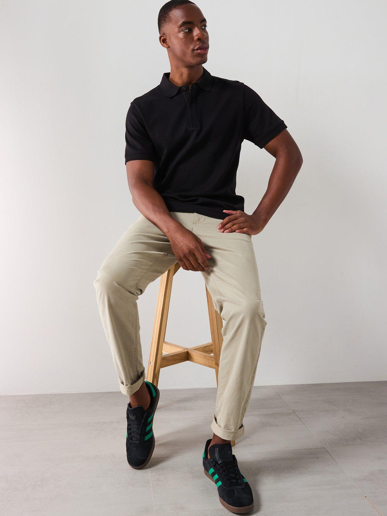 Image 5 of 6 of Very Man Interlock Concealed Placket Polo - Black