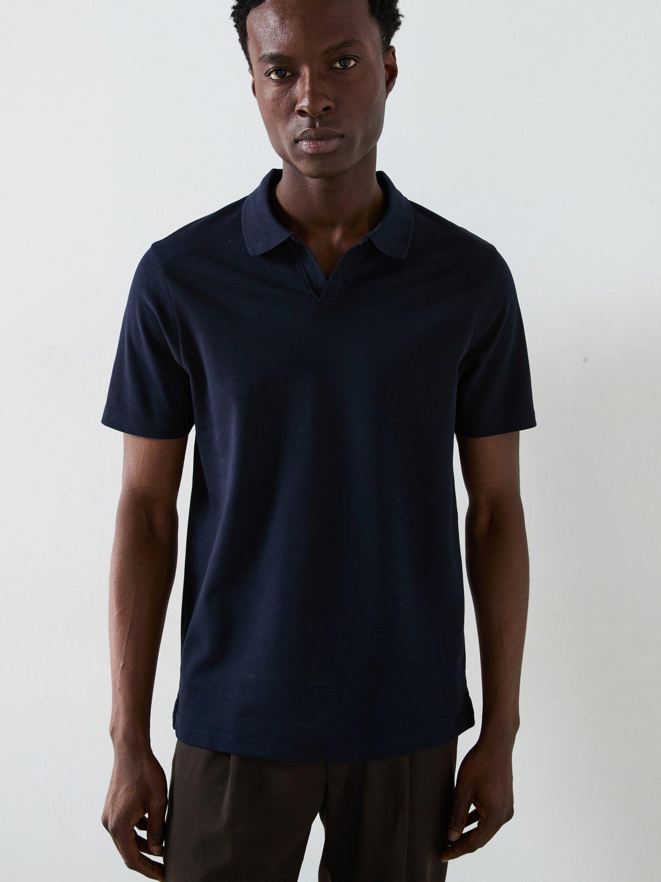 undefined Interlock Notch Polo - Navy