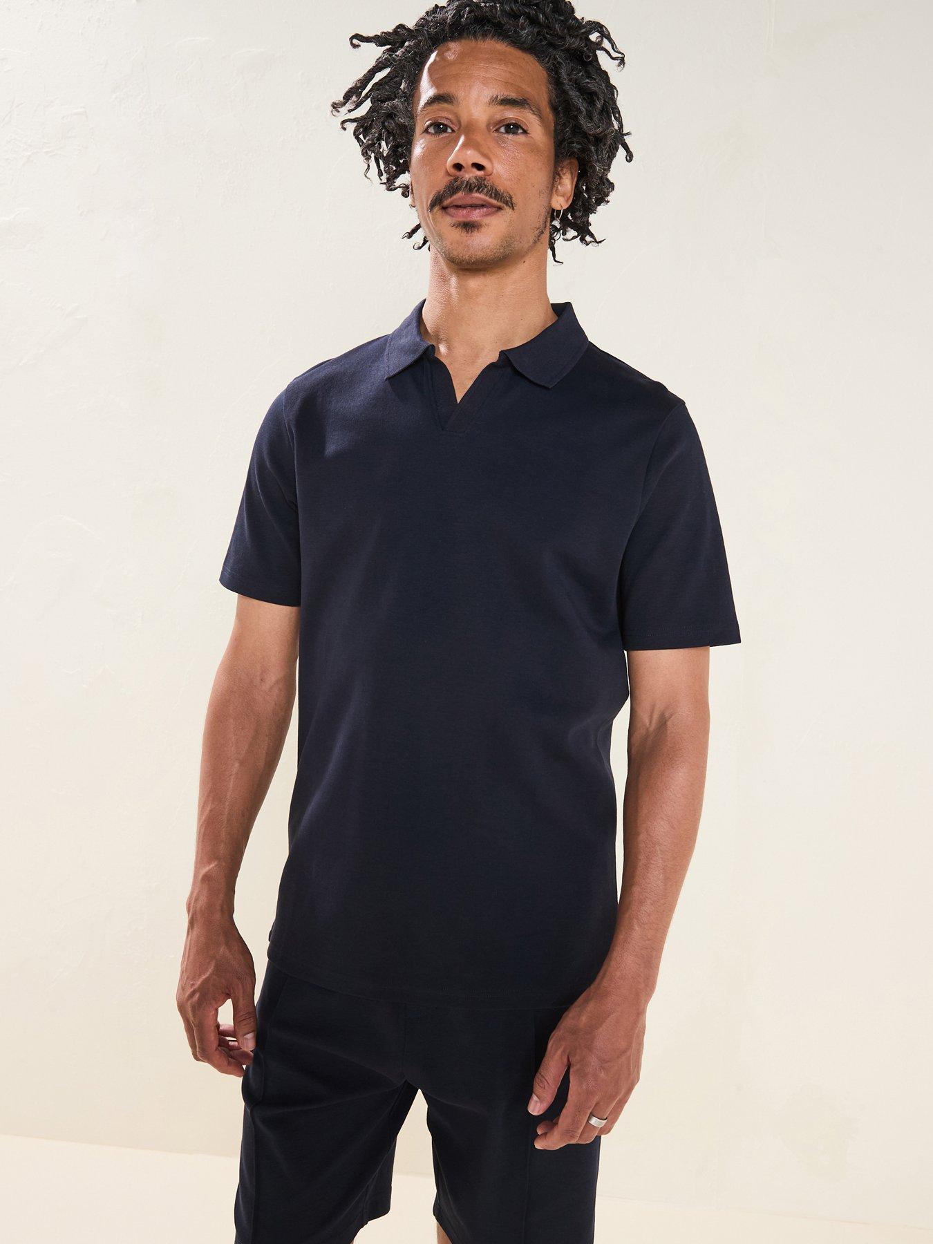 Image 1 of 6 of Very Man Interlock Notch Polo - Navy