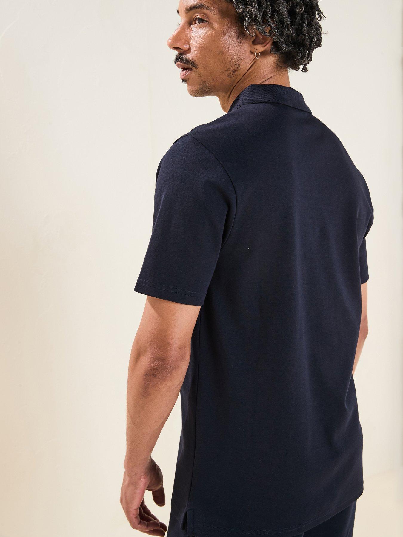 Image 2 of 6 of Very Man Interlock Notch Polo - Navy