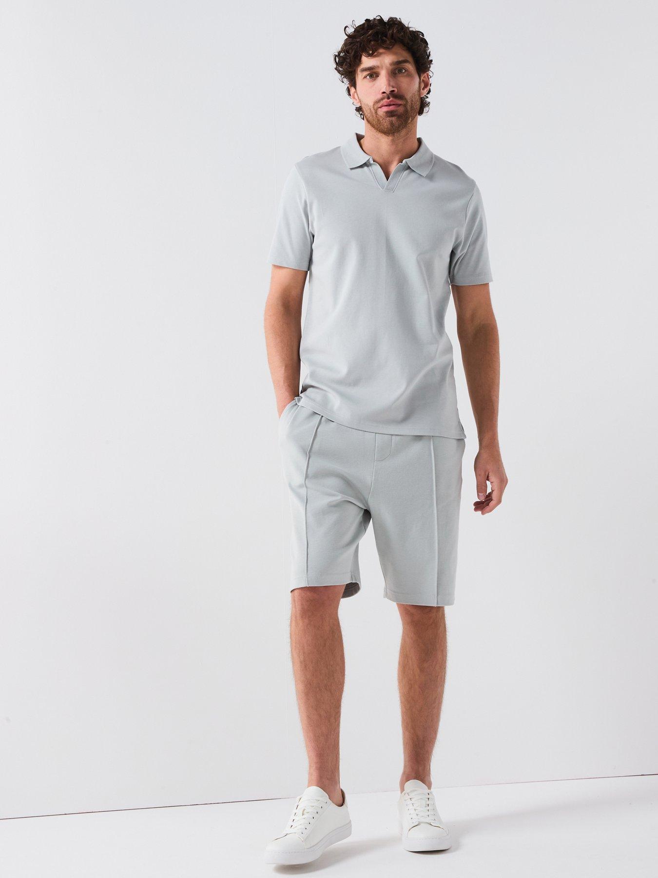 Image 3 of 5 of Very Man Interlock Notch Polo - Light Grey