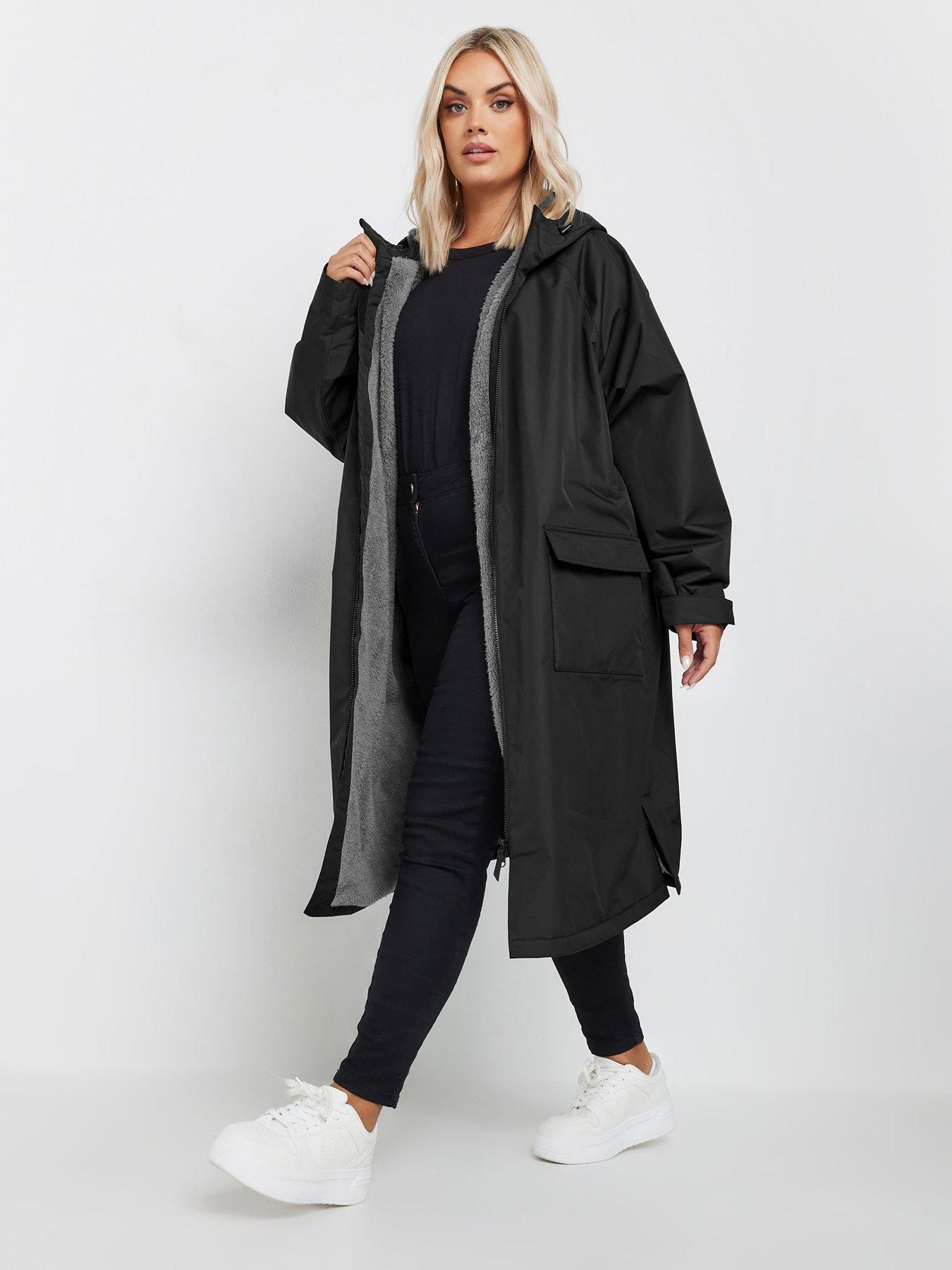 Image 1 of 4 of Yours Curve Waterproof Changing Robe - Black