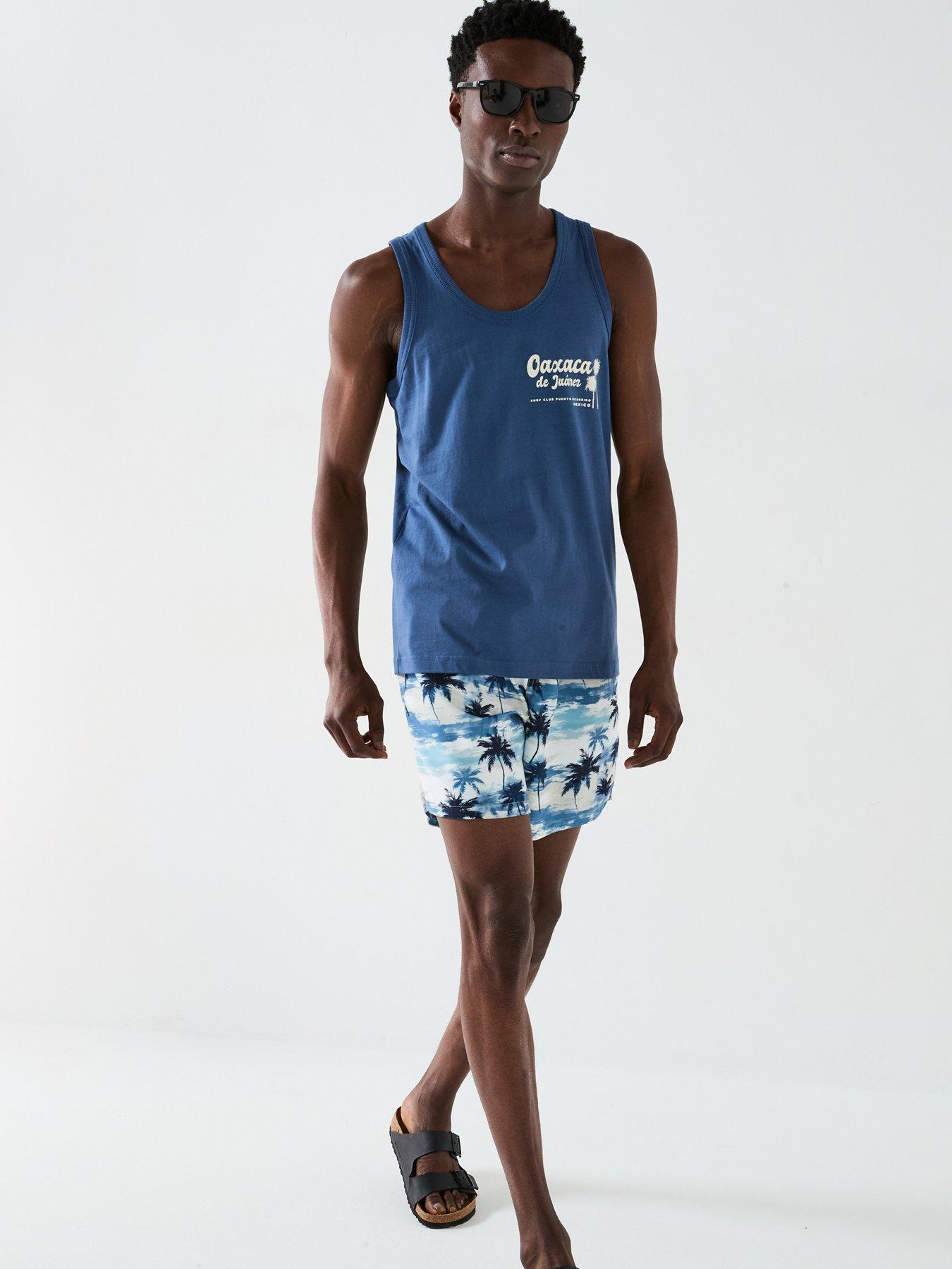 Image 4 of 7 of Very Man 2 Pack Printed Vests - Blue/Pink
