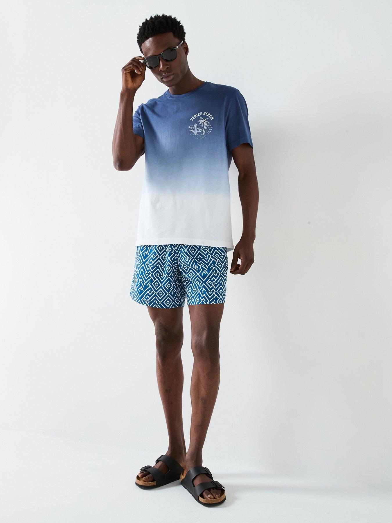Image 3 of 6 of Very Man Dip Dye Graphic T-Shirt - Blue