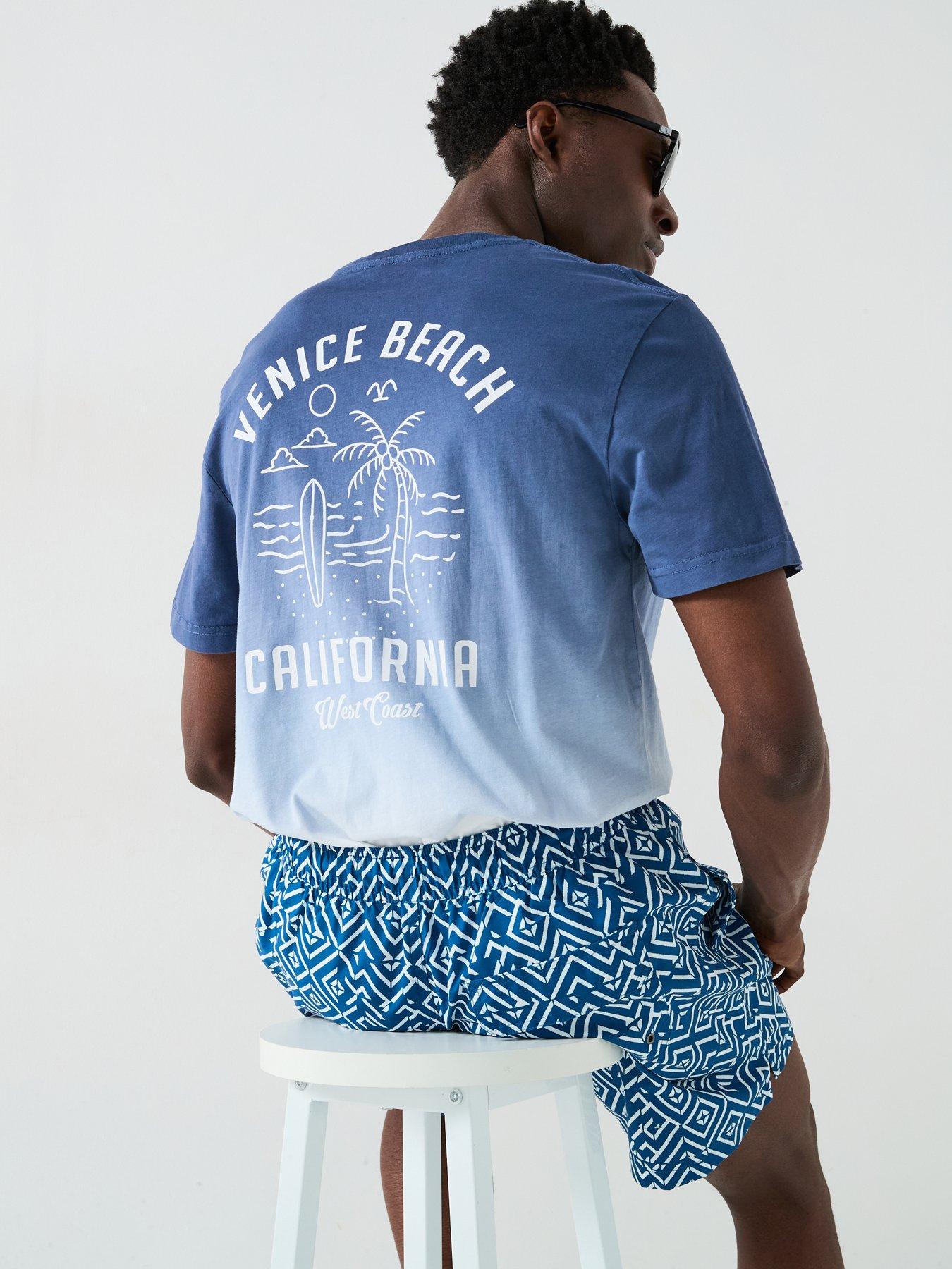 Image 5 of 6 of Very Man Dip Dye Graphic T-Shirt - Blue