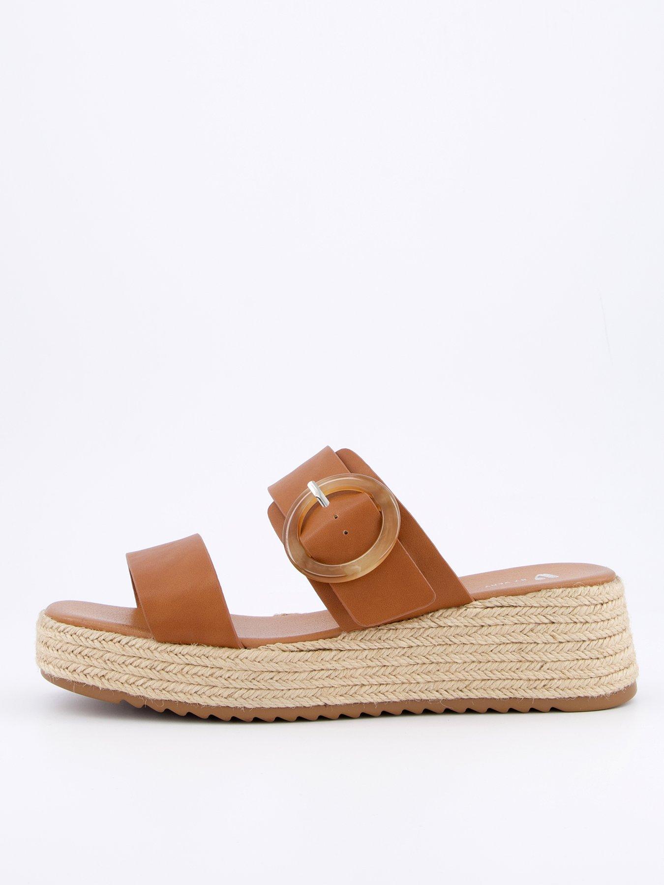 Tan Leather Espadrille Flatform Espadrille Sandals Uk V By Very