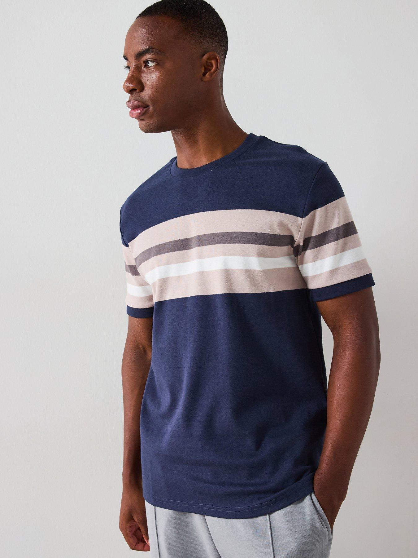 undefined Interlock Chest Block T-Shirt - Navy