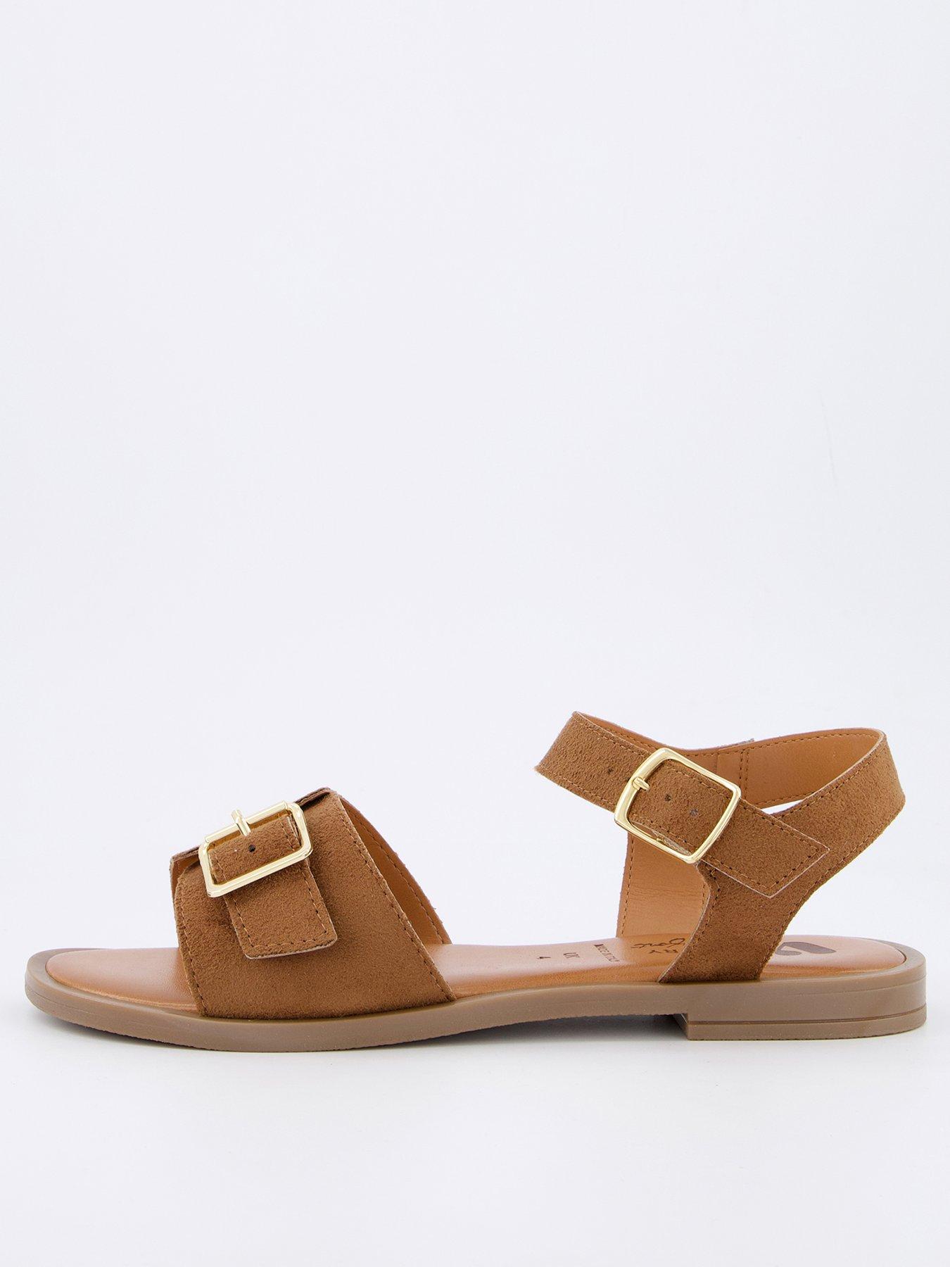 undefined Wide Fit Comfort Sandal With Buckle - Brown