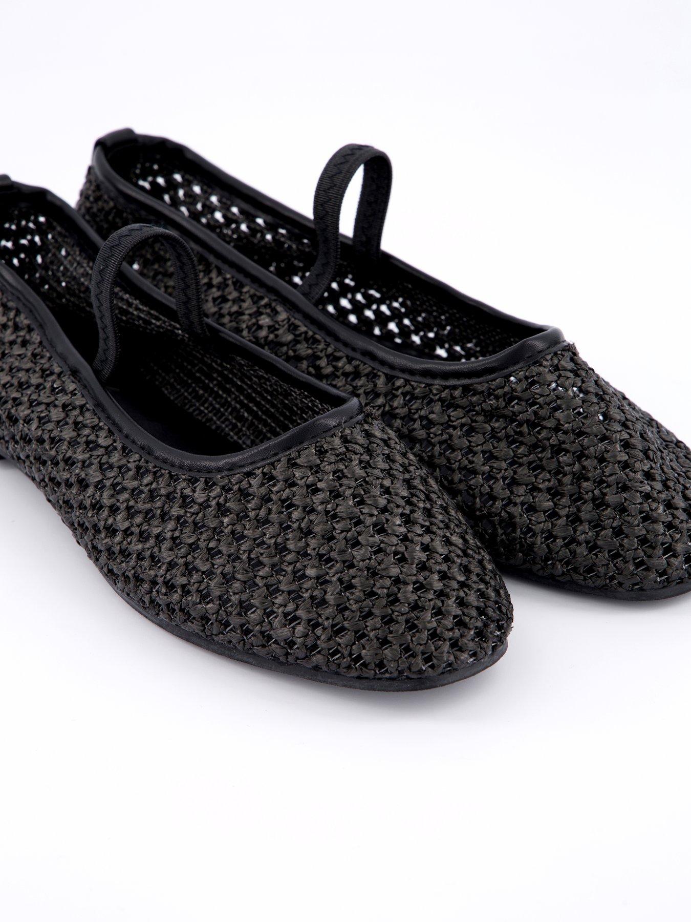 Image 5 of 6 of V by Very Wide Fit Mesh Ballerina - Black