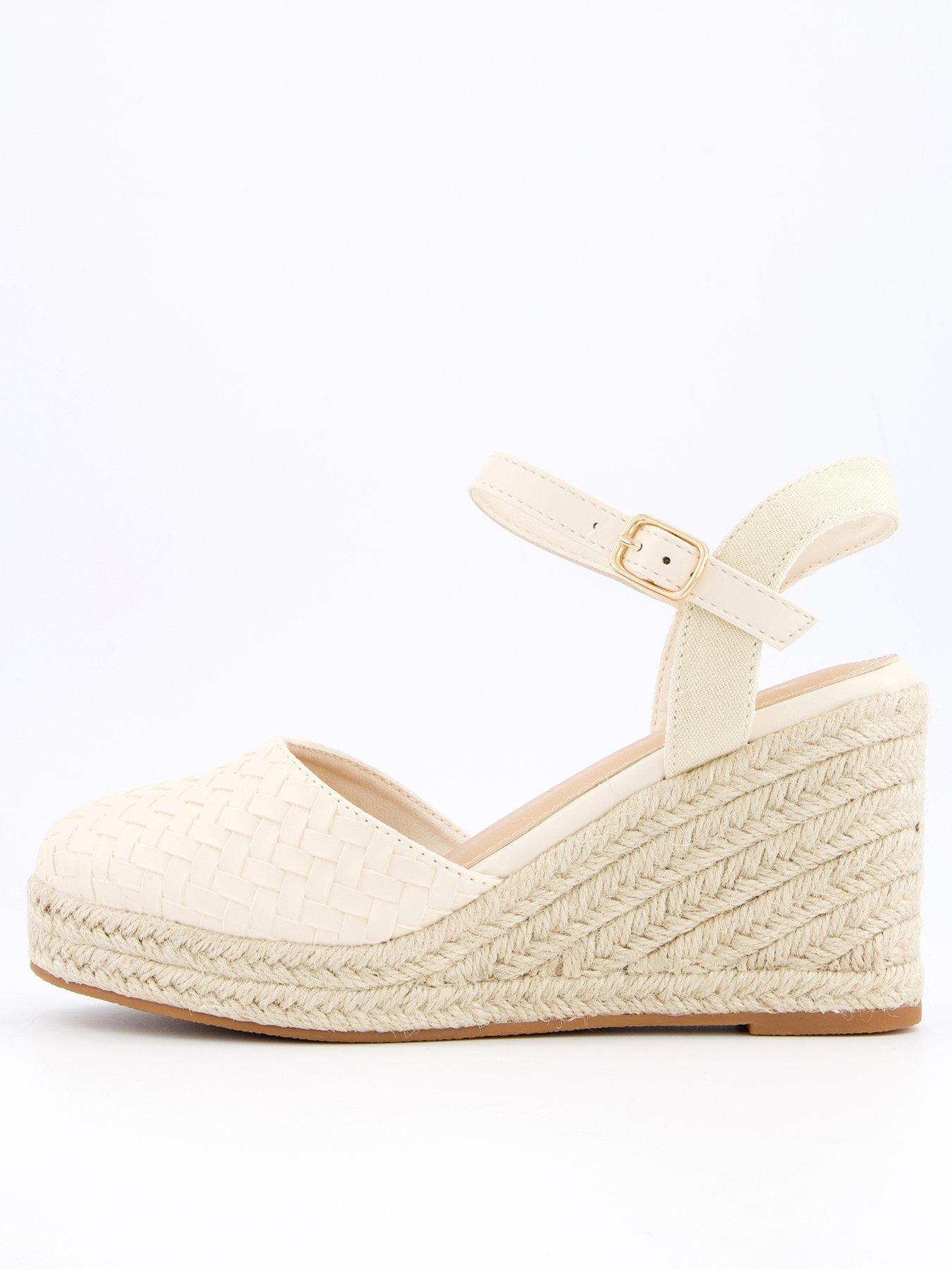 Closed Toe Ladies Wide Width Espadrilles Ankle Strap Espadrille