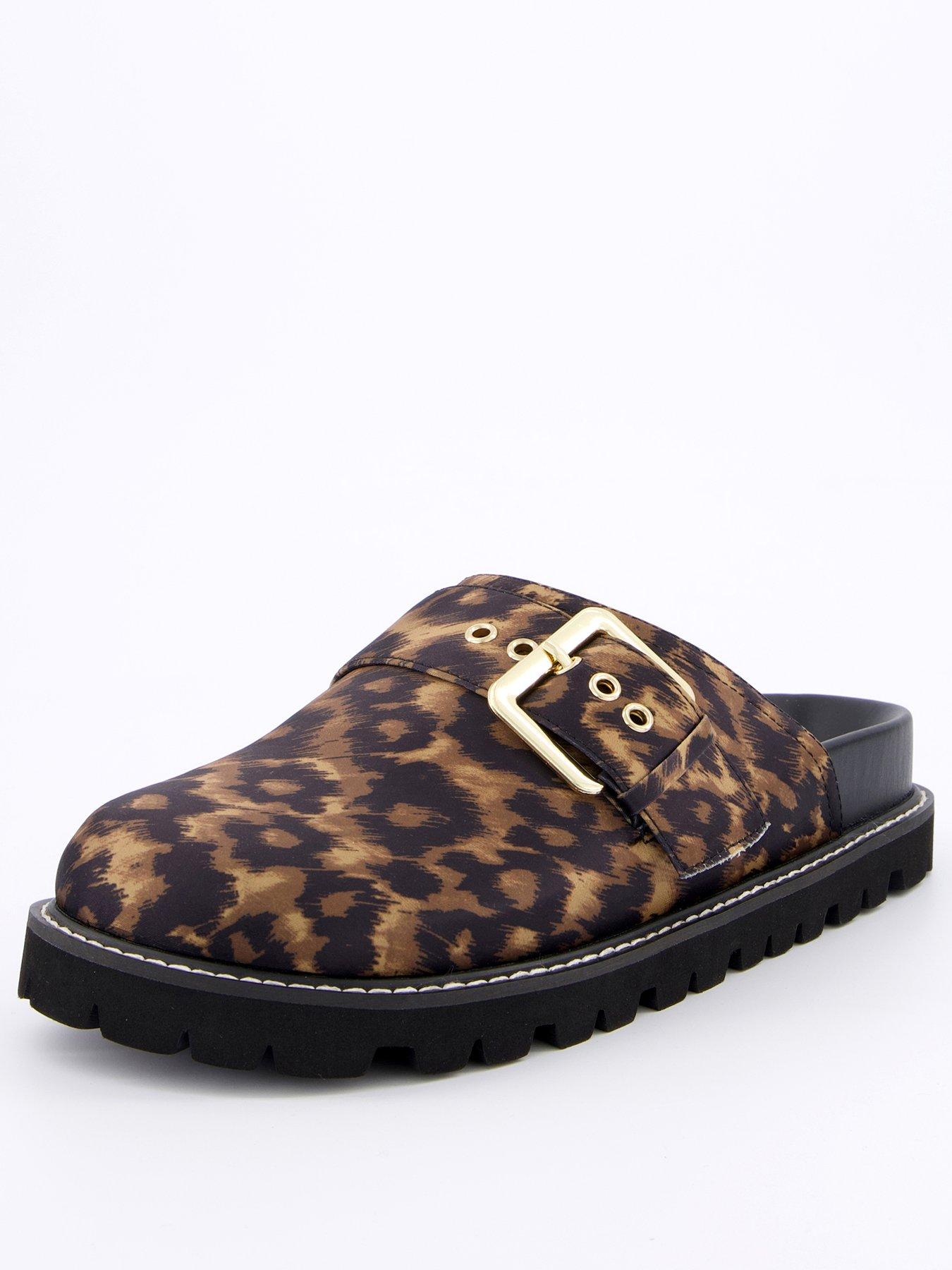 Image 2 of 7 of V by Very Closed Toe Mule With Large Buckle - Leopard Print