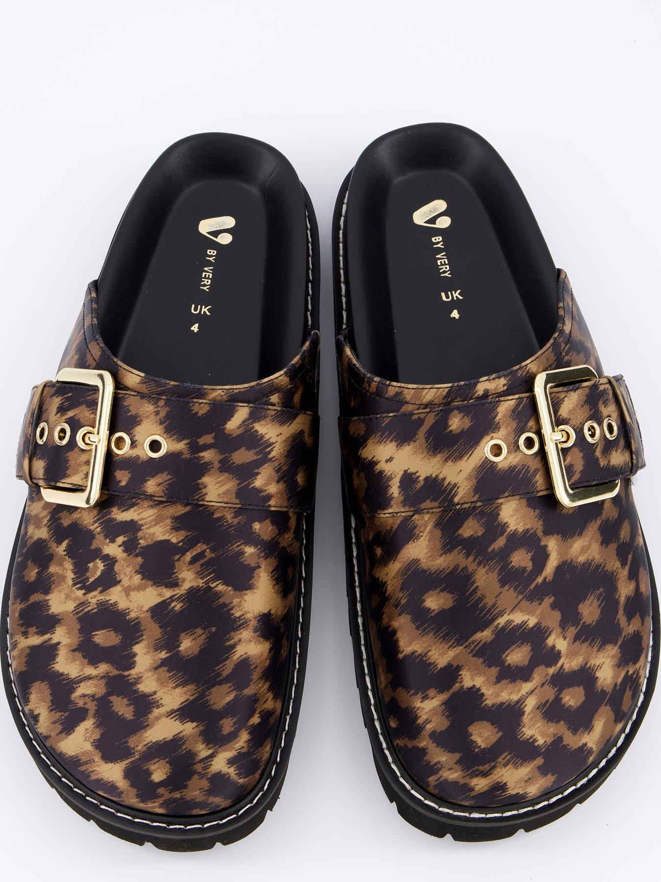 Image 3 of 7 of V by Very Closed Toe Mule With Large Buckle - Leopard Print