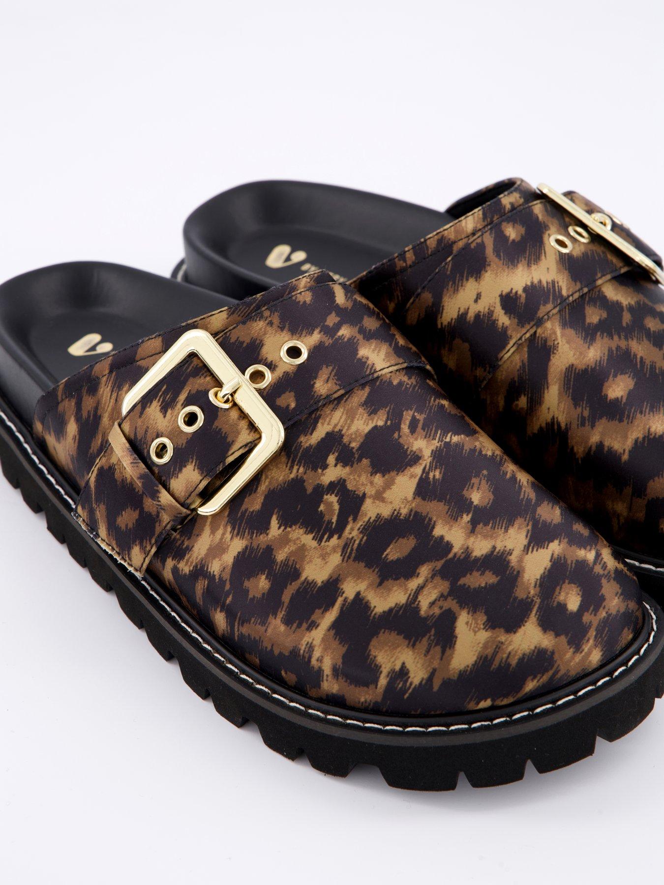 Image 5 of 7 of V by Very Closed Toe Mule With Large Buckle - Leopard Print