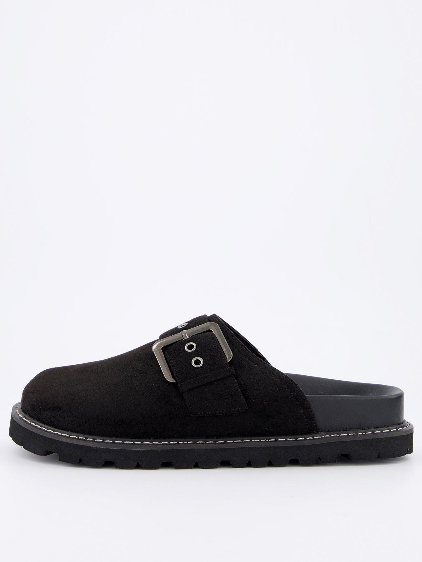 undefined Closed Toe Mule With Large Buckle - Black