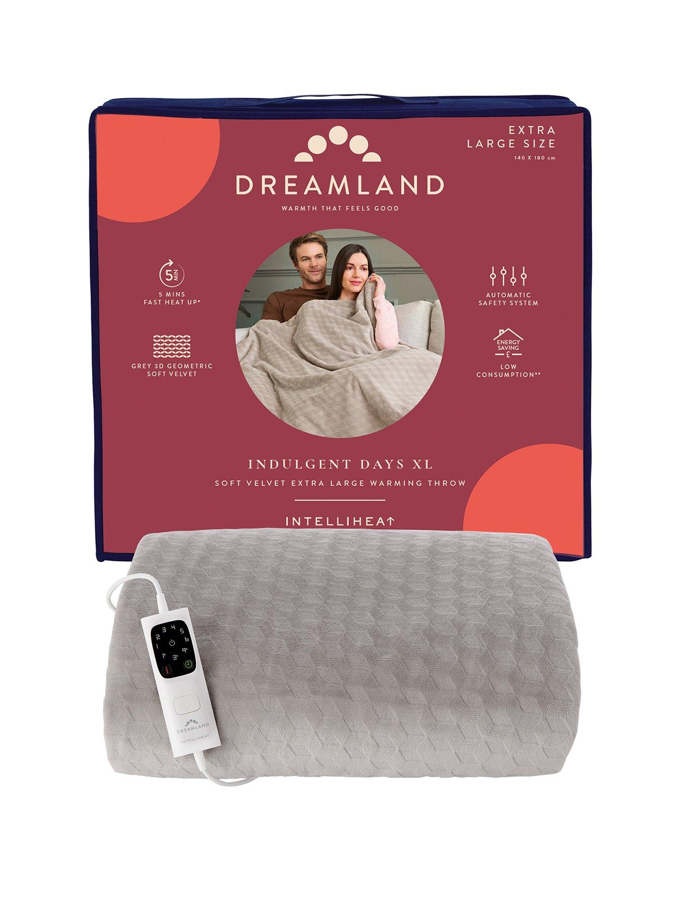 Image 1 of 6 of Dreamland Indulgent Days XL Warming Throw- Light Grey