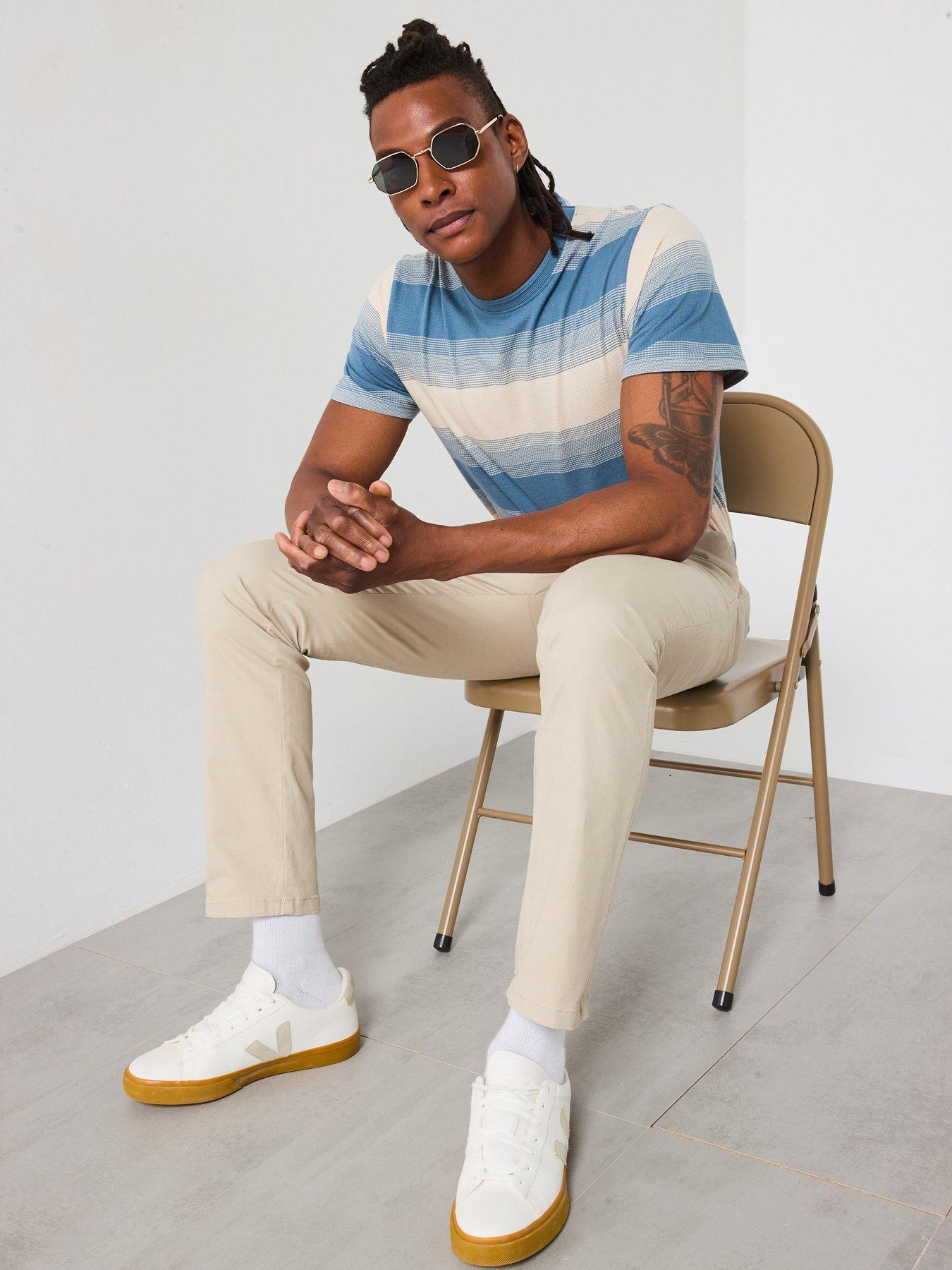 Image 3 of 6 of Very Man Block Stripe T-Shirt - Blue