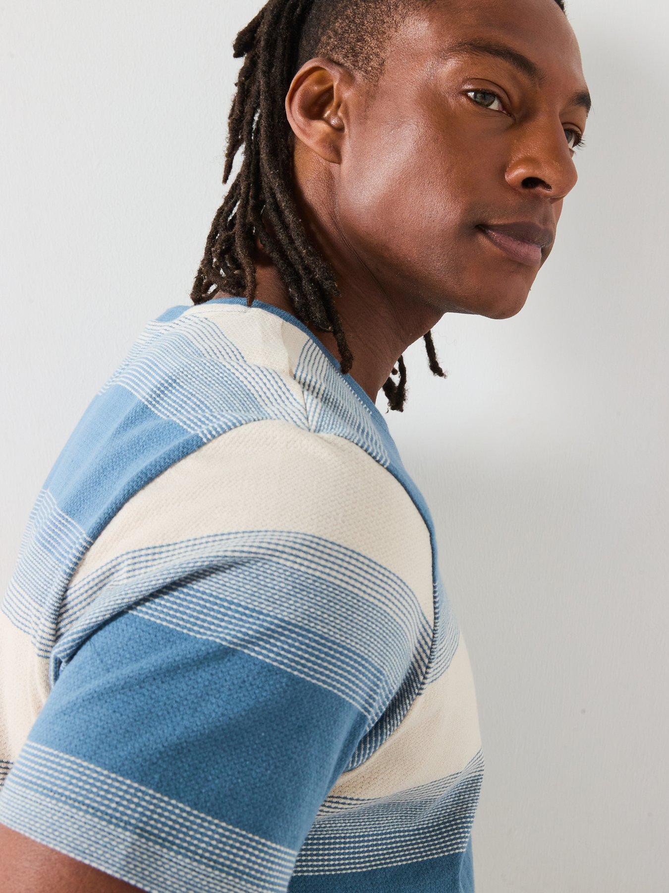 Image 4 of 6 of Very Man Block Stripe T-Shirt - Blue