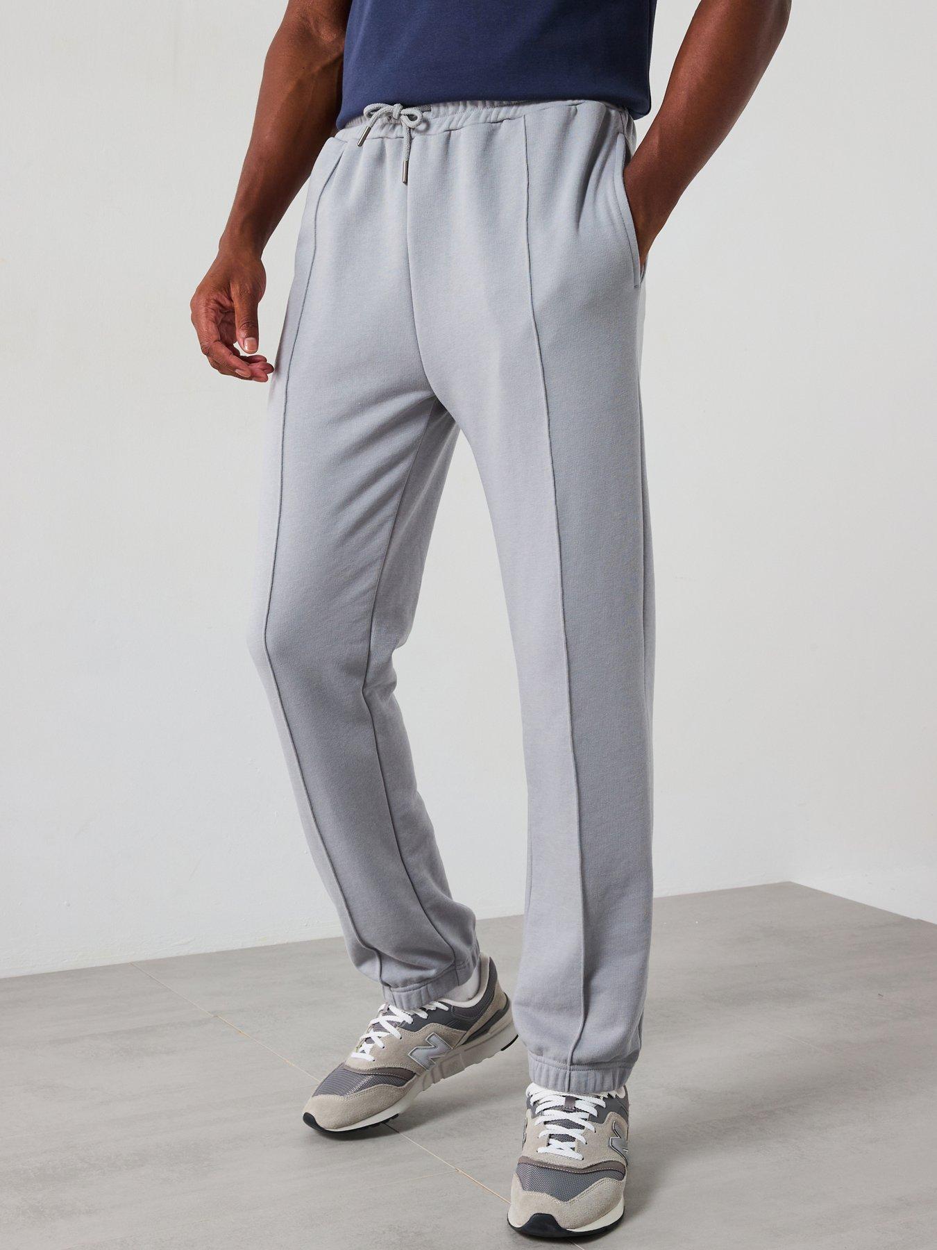 undefined Loopback Washed Joggers - Grey