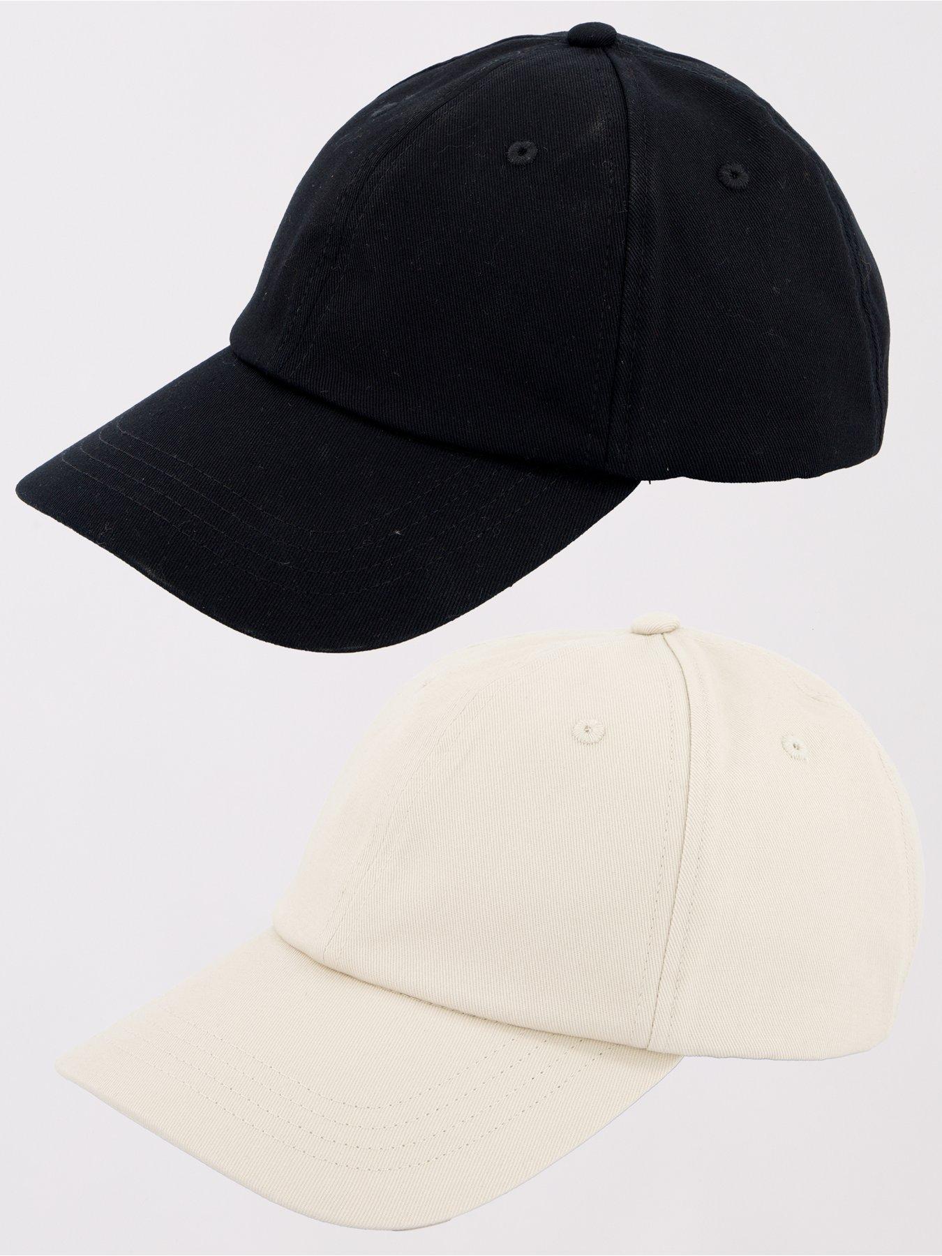 undefined 2 Pack Caps-Black/Beige - Multi