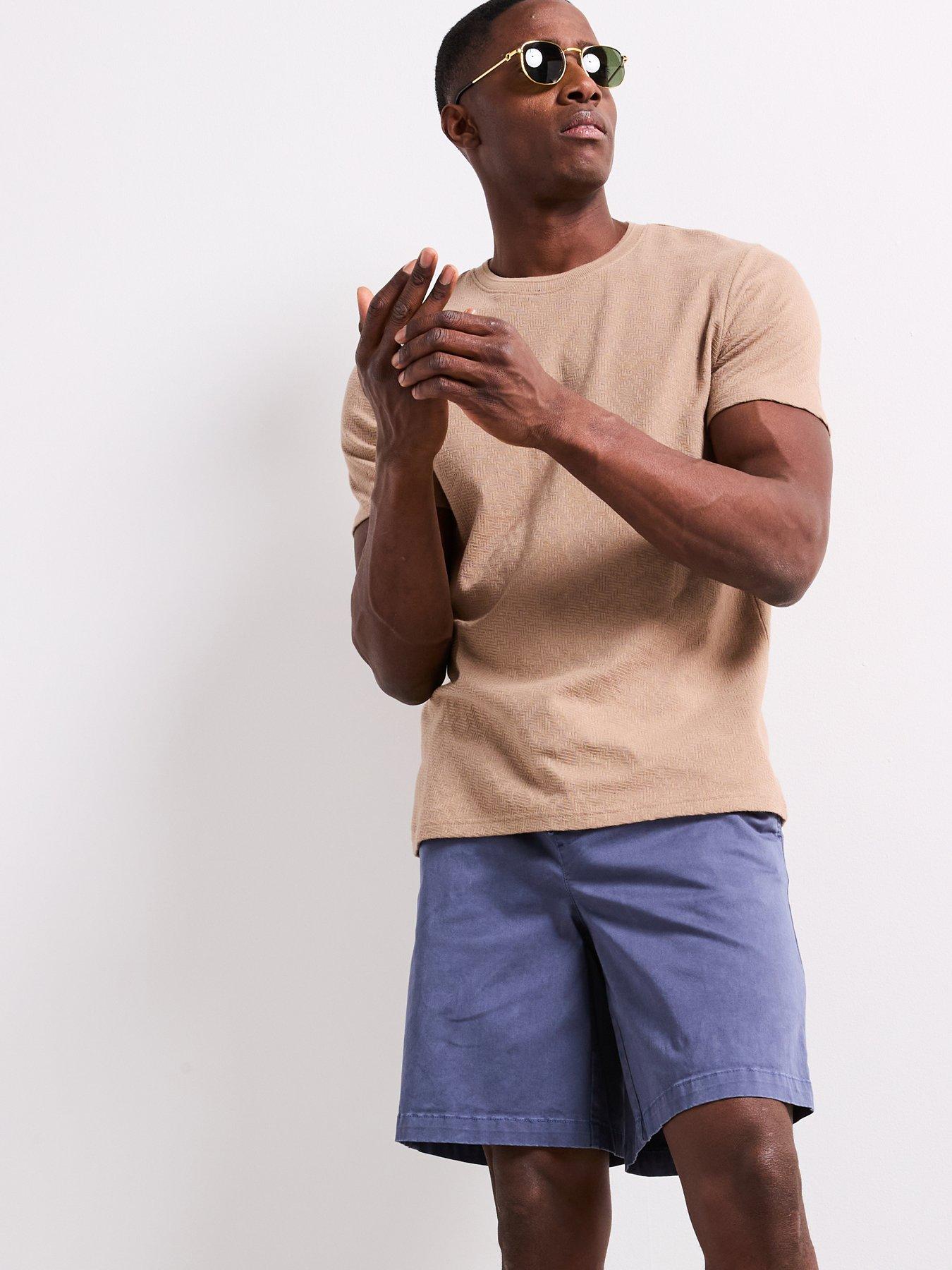 undefined Garment Washed Bermuda Shorts - Mid Blue