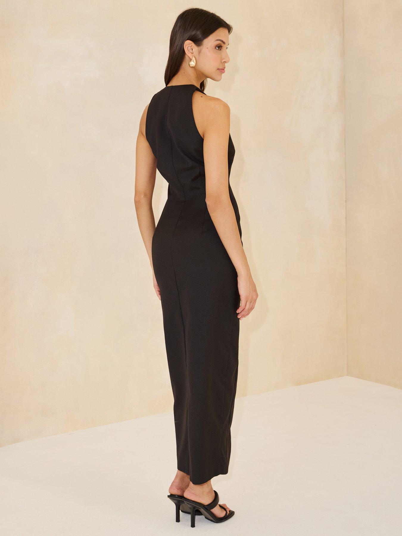 Image 2 of 5 of Michelle Keegan Tailored Multi Button Dress - Black&nbsp;
