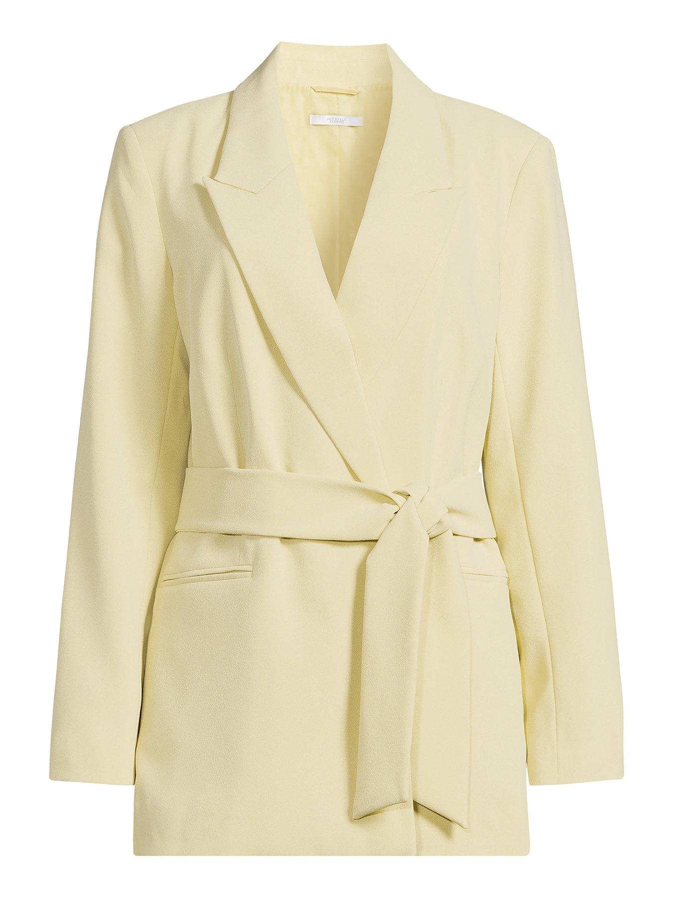 Image 5 of 5 of Michelle Keegan Oversized Blazer with Neck Scarf - Green