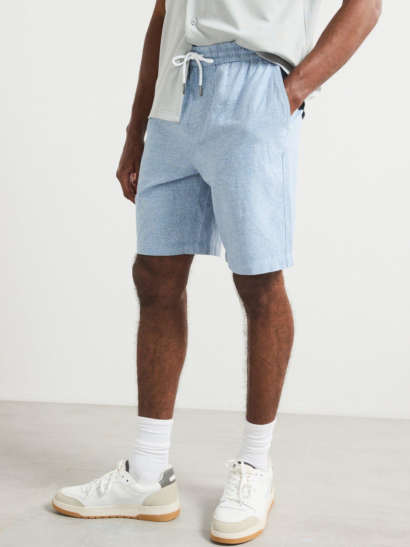 undefined Grindle Marl Elasticated Shorts - Light Blue