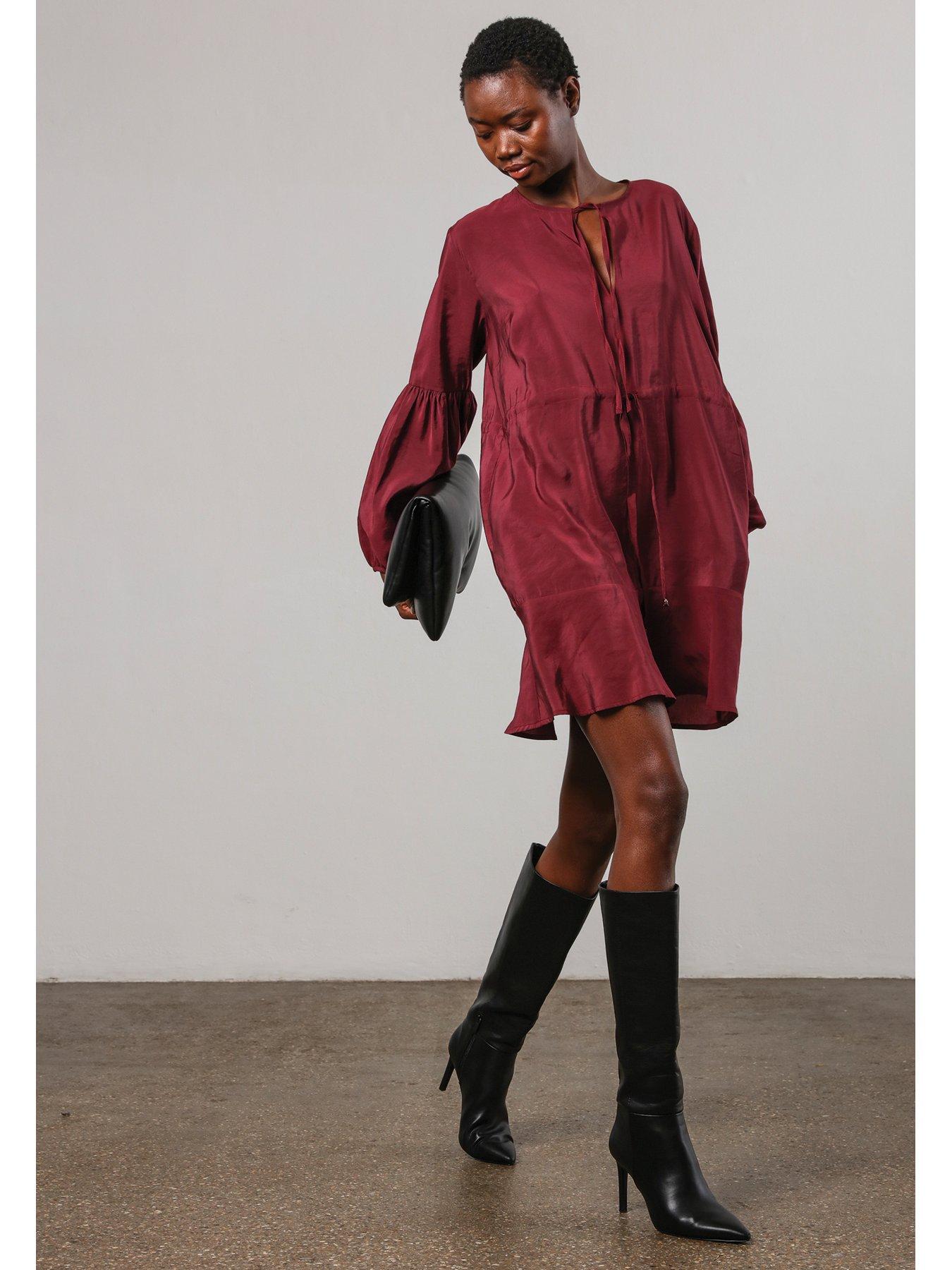burgundy tunic dress Ravenna Tunic Dress