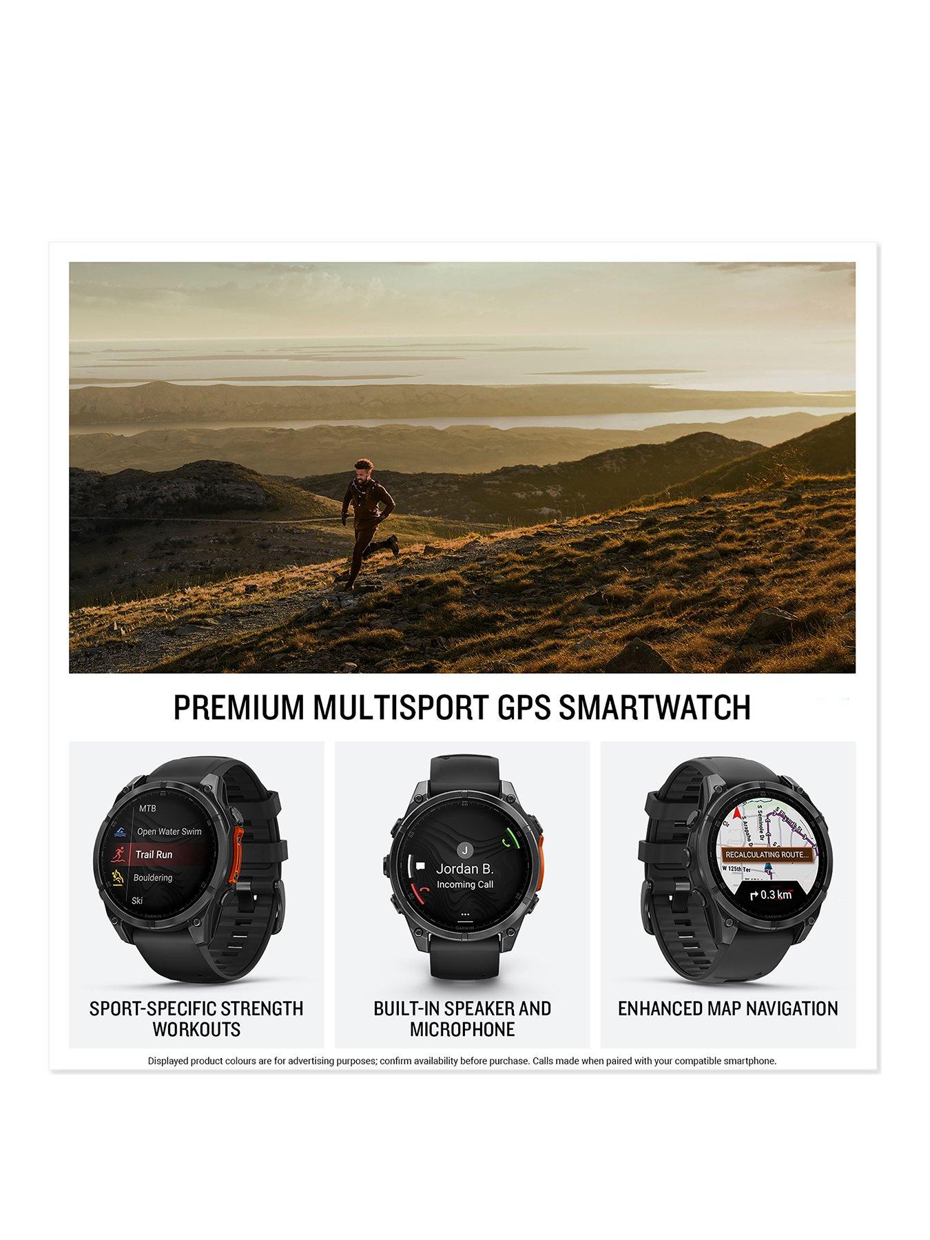 Image 2 of 7 of Garmin fenix 8 - 47 mm, AMOLED, Slate Grey with Black Silicone Band
