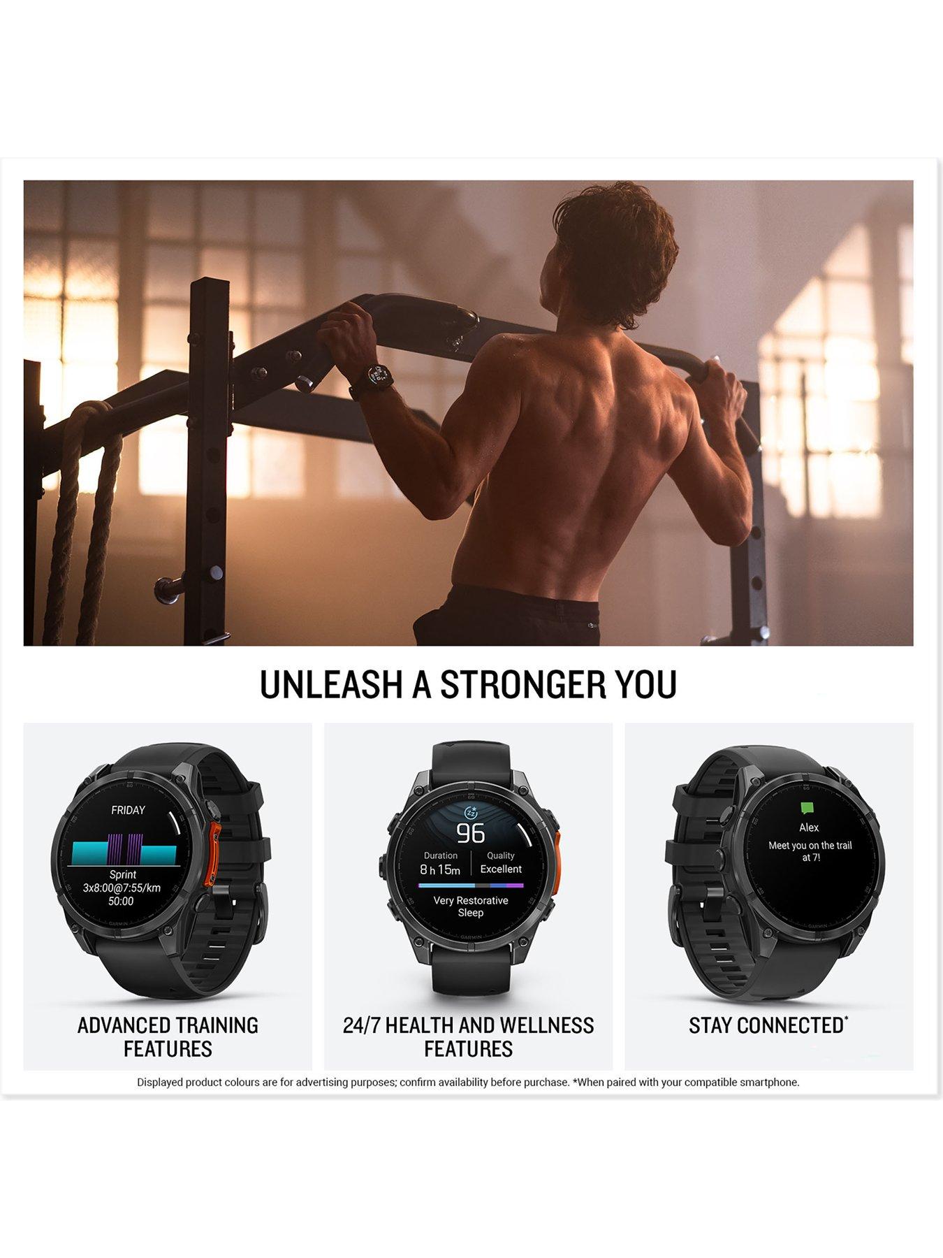 Image 4 of 7 of Garmin fenix 8 - 47 mm, AMOLED, Slate Grey with Black Silicone Band