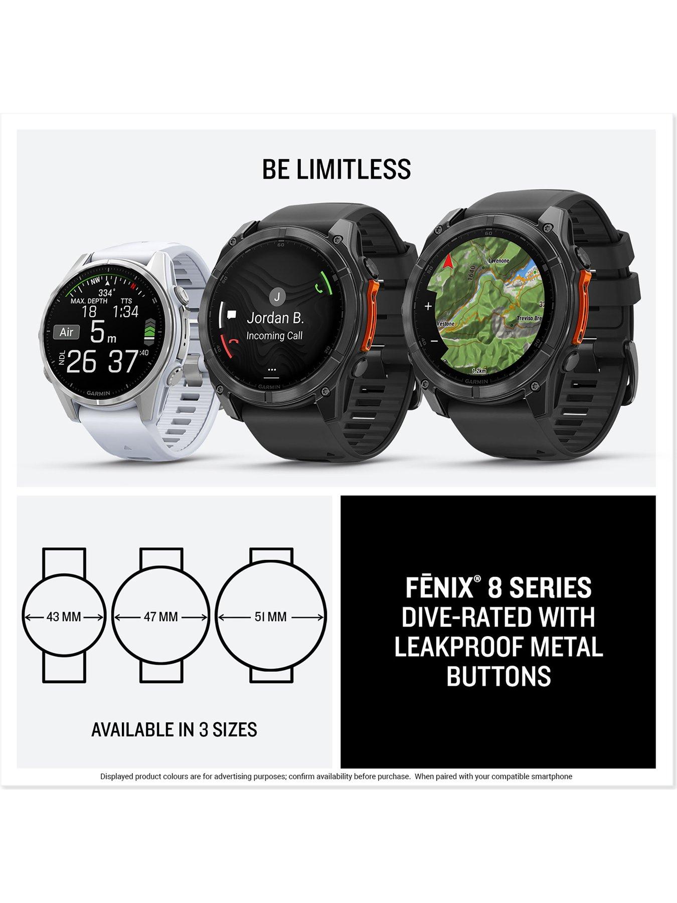 Image 6 of 7 of Garmin fenix 8 - 47 mm, AMOLED, Slate Grey with Black Silicone Band