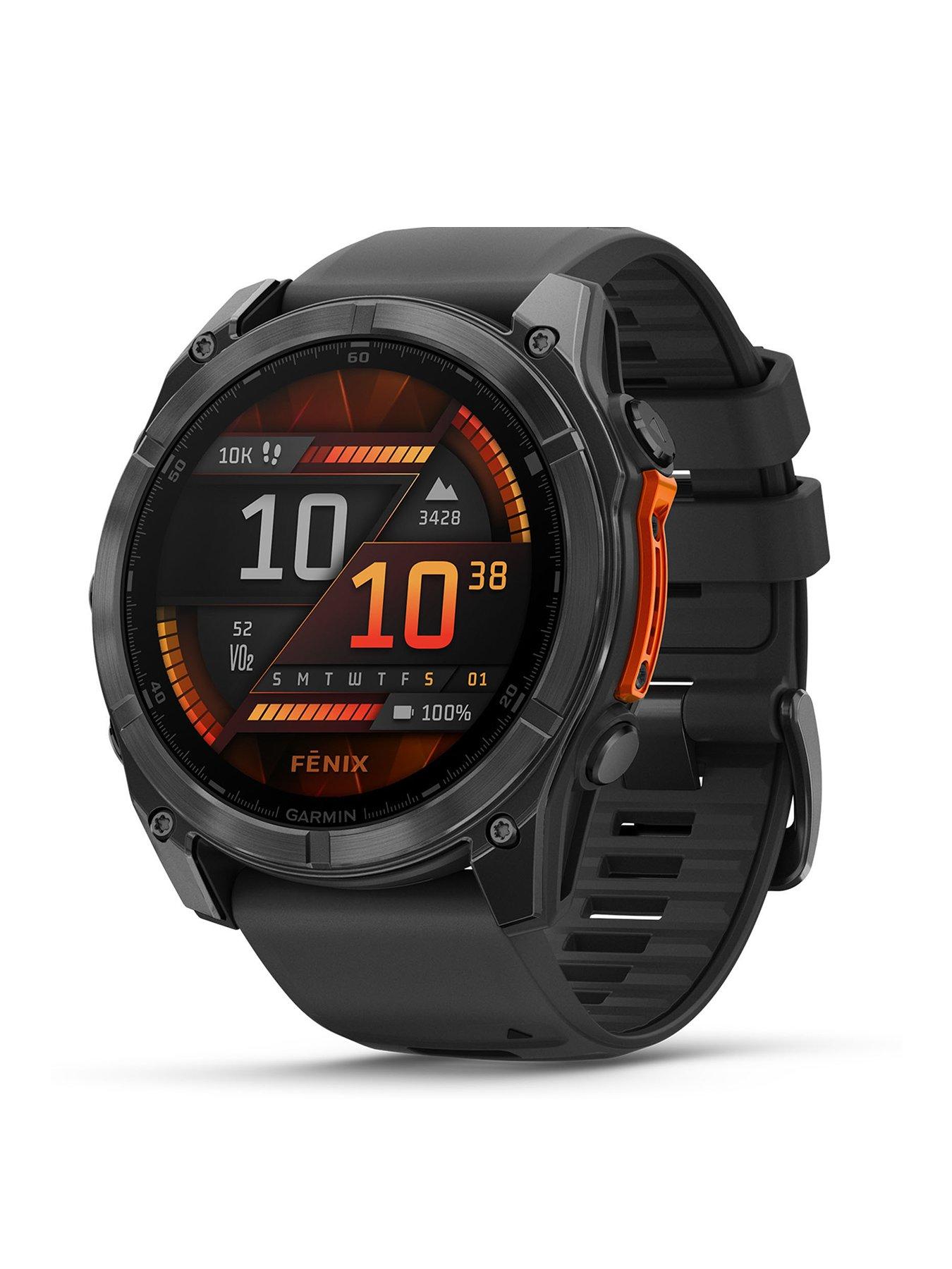 Garmin fenix 8 47 mm AMOLED Slate Grey with Black Silicone Band Very