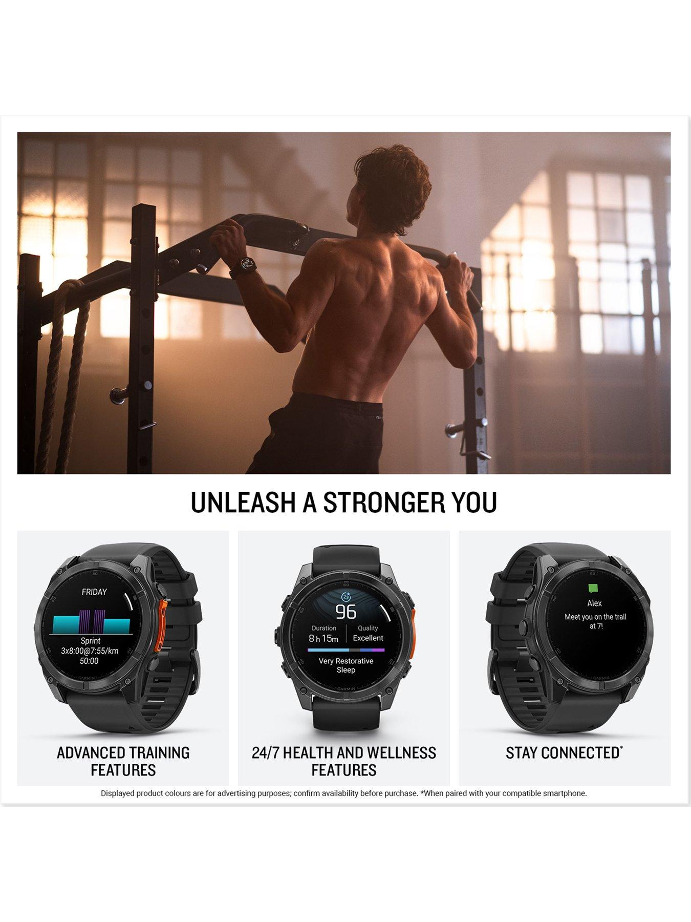 Image 4 of 7 of Garmin fenix 8 - 51 mm, AMOLED, Slate Gray with Black Silicone Band