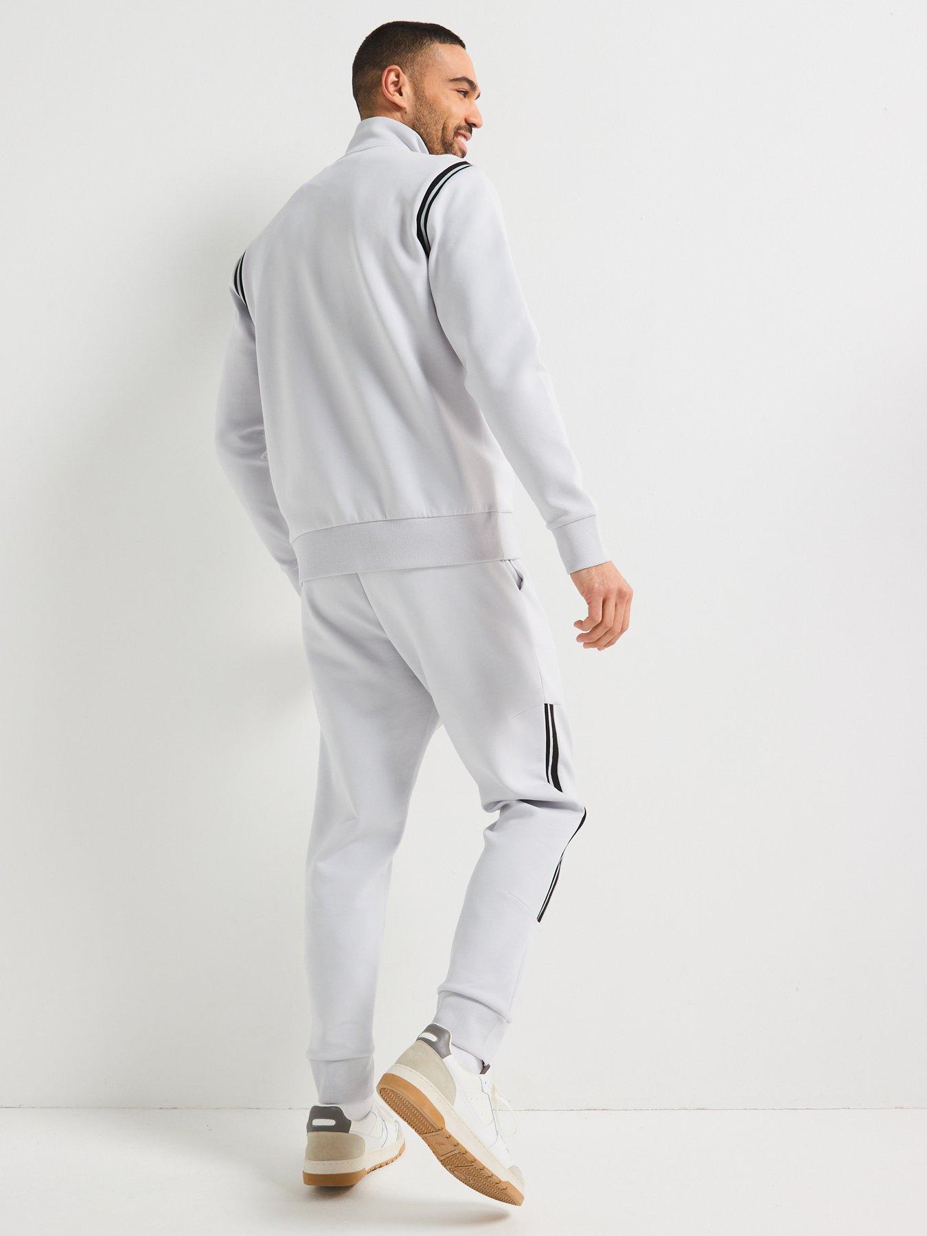 Image 2 of 6 of BOSS Regular Fit Zip Thru Tracksuit- Light Grey