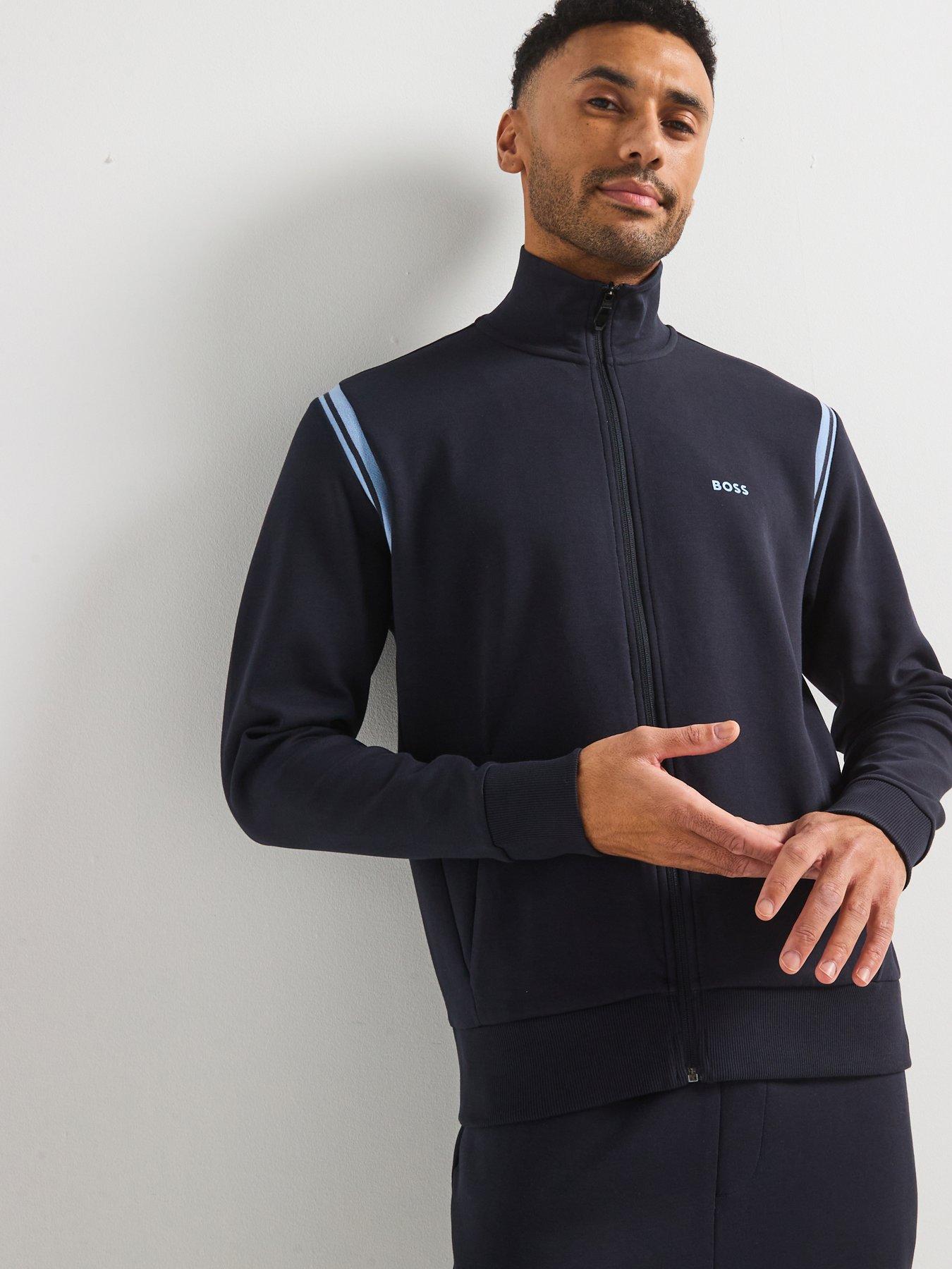 Image 1 of 6 of BOSS Regular Fit Zip Thru Tracksuit- Navy